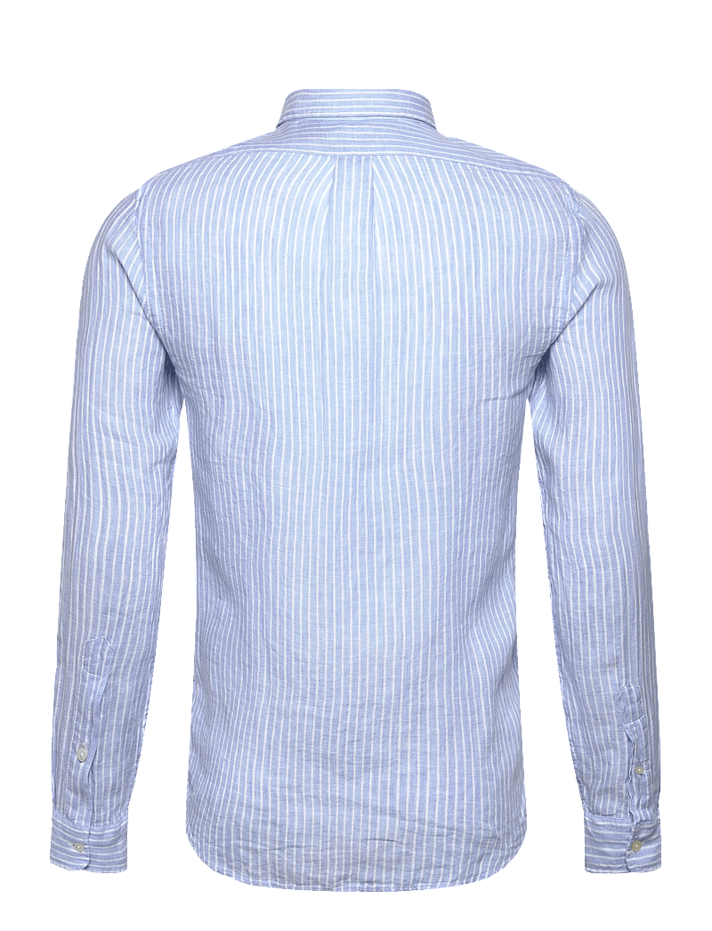 Polo Ralph Lauren - Slim Fit Striped Linen Shirt - tavalised t-särgid - 7188b blue white - 1