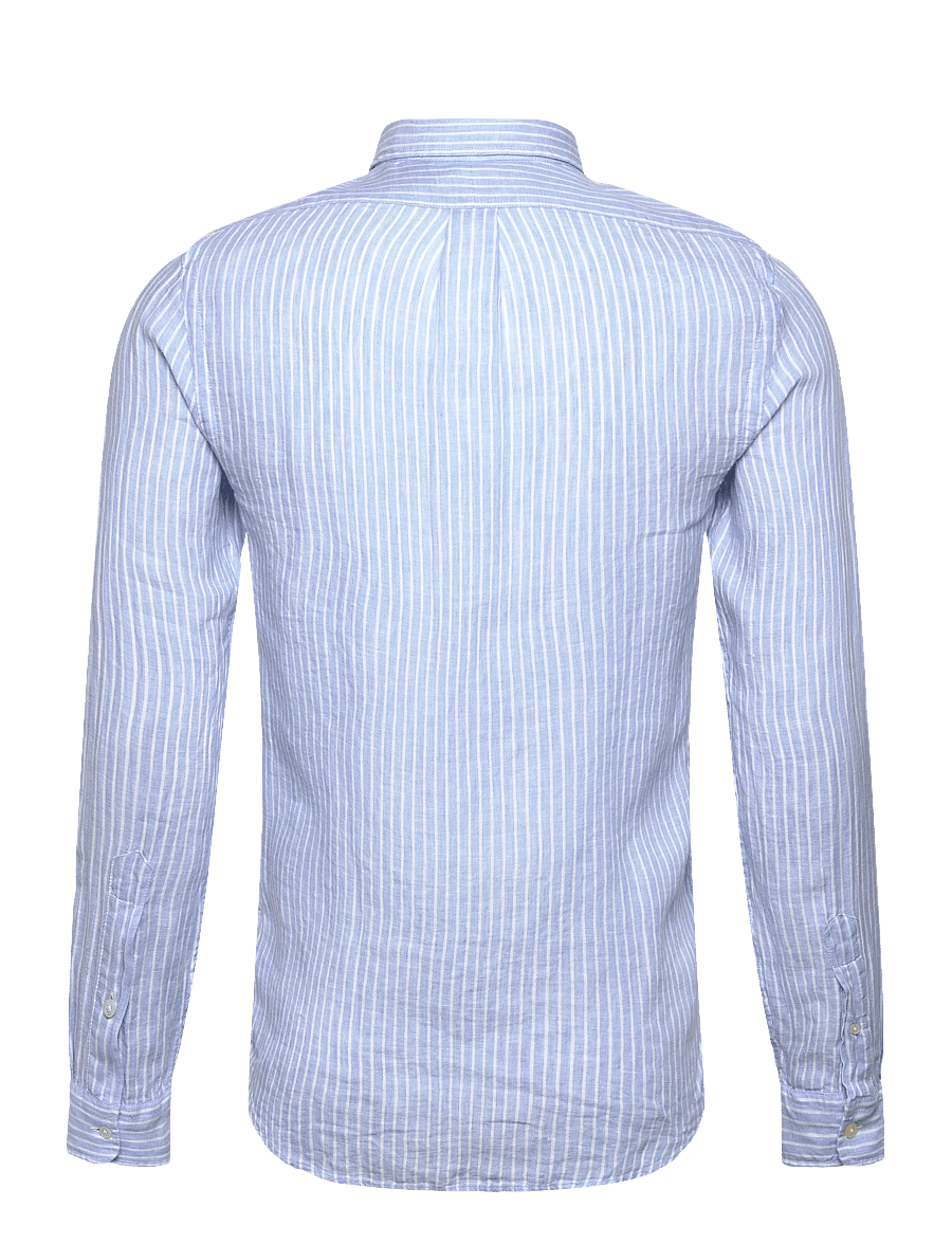 Polo Ralph Lauren - YD LINEN V1-WVN-SHIRT - randiga skjortor - 7188b blue white - 2