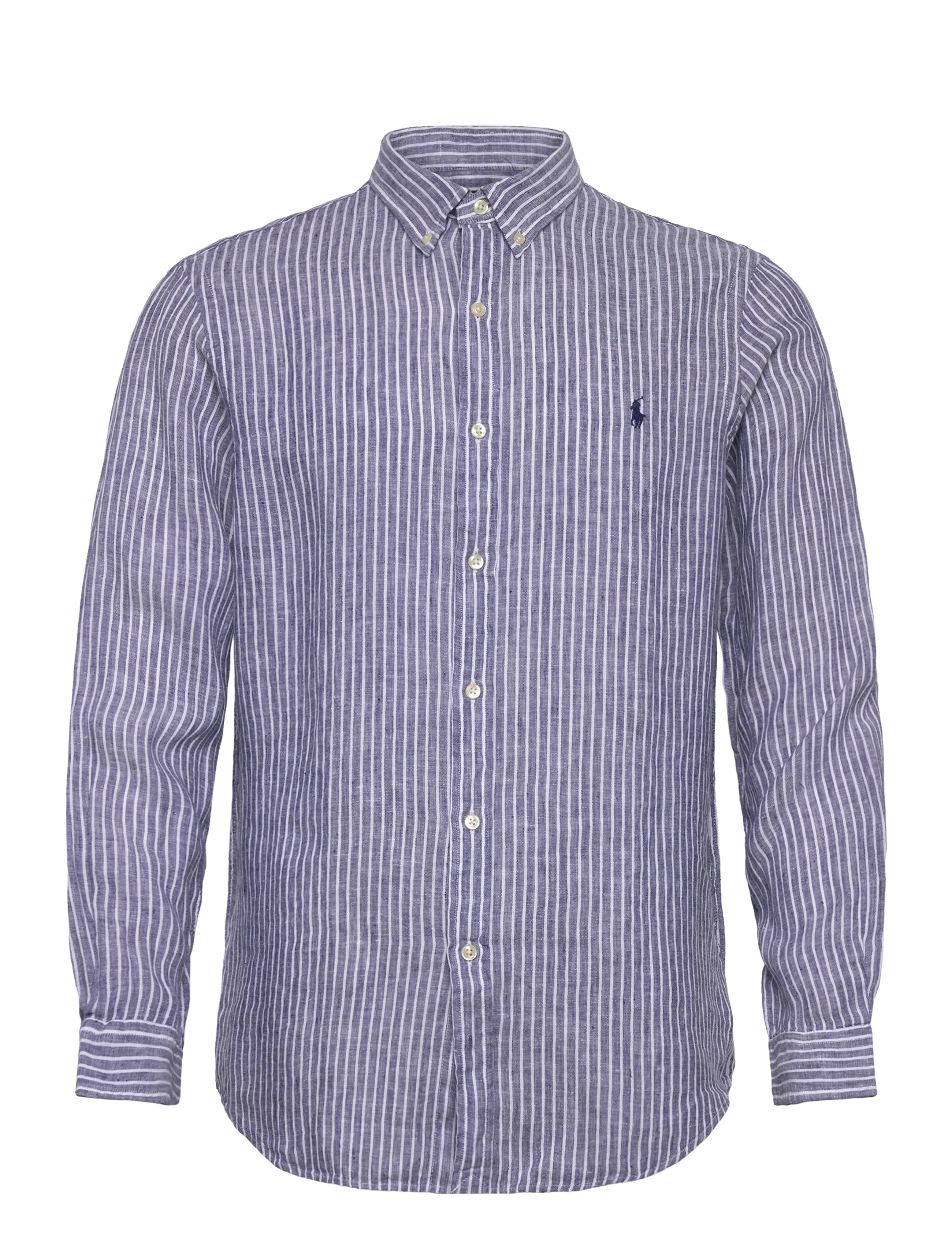 Polo Ralph Lauren Slim Fit Striped Linen Shirt - Shirts - 7188G NEW CLASSIC / blue