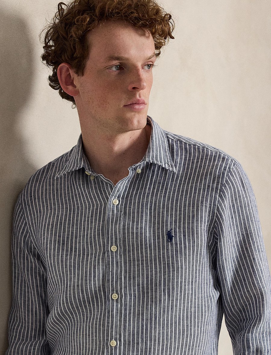 Polo Ralph Lauren - Slim Fit Striped Linen Shirt - gestreifte hemden - 7188g new classic - 4