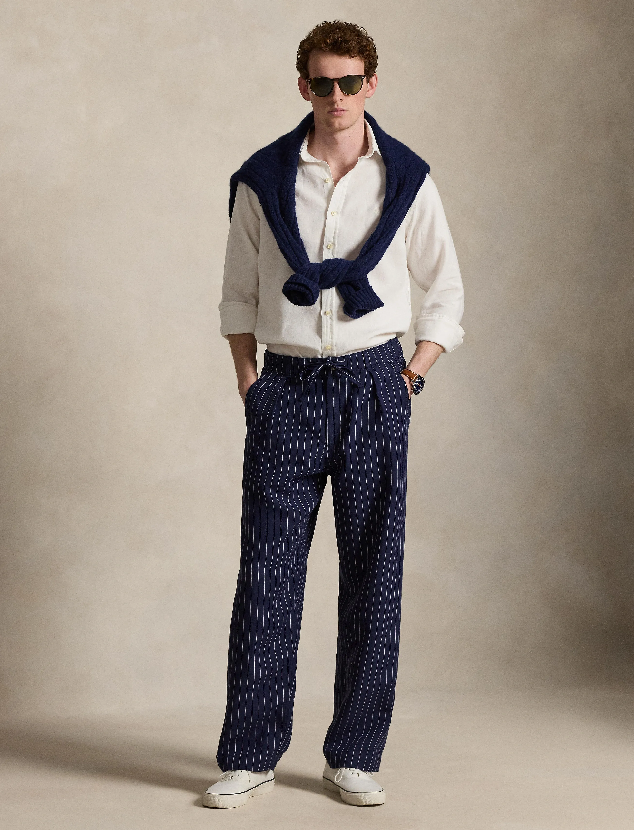 Polo Ralph Lauren - GD SLUBBY LINEN-WVN-SHIRT - hørskjorter - deckwash white - 5