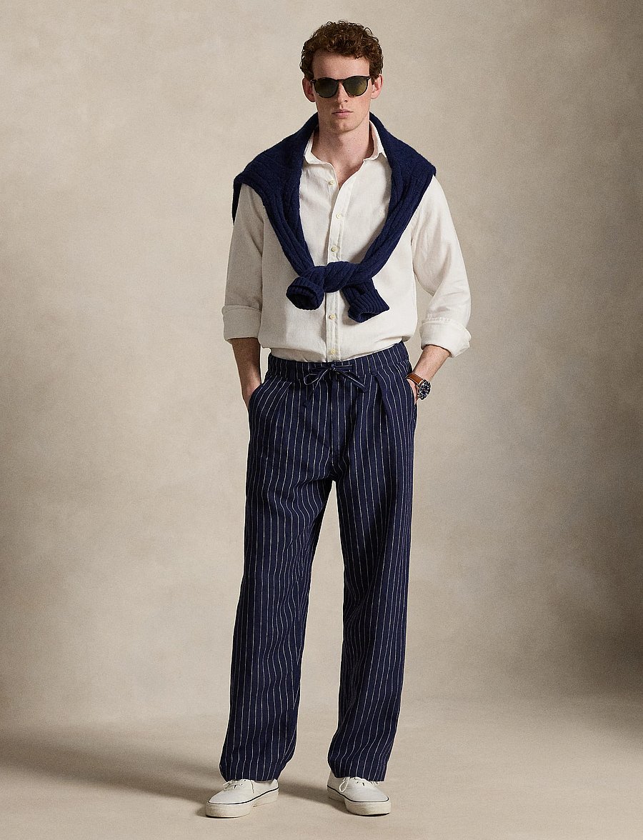 Polo Ralph Lauren - GD SLUBBY LINEN-WVN-SHIRT - hørskjorter - deckwash white - 5
