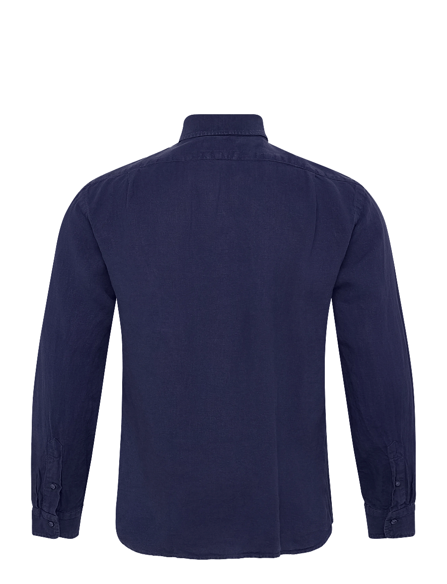 Polo Ralph Lauren - GD SLUBBY LINEN-WVN-SHIRT - hørskjorter - newport navy - 2