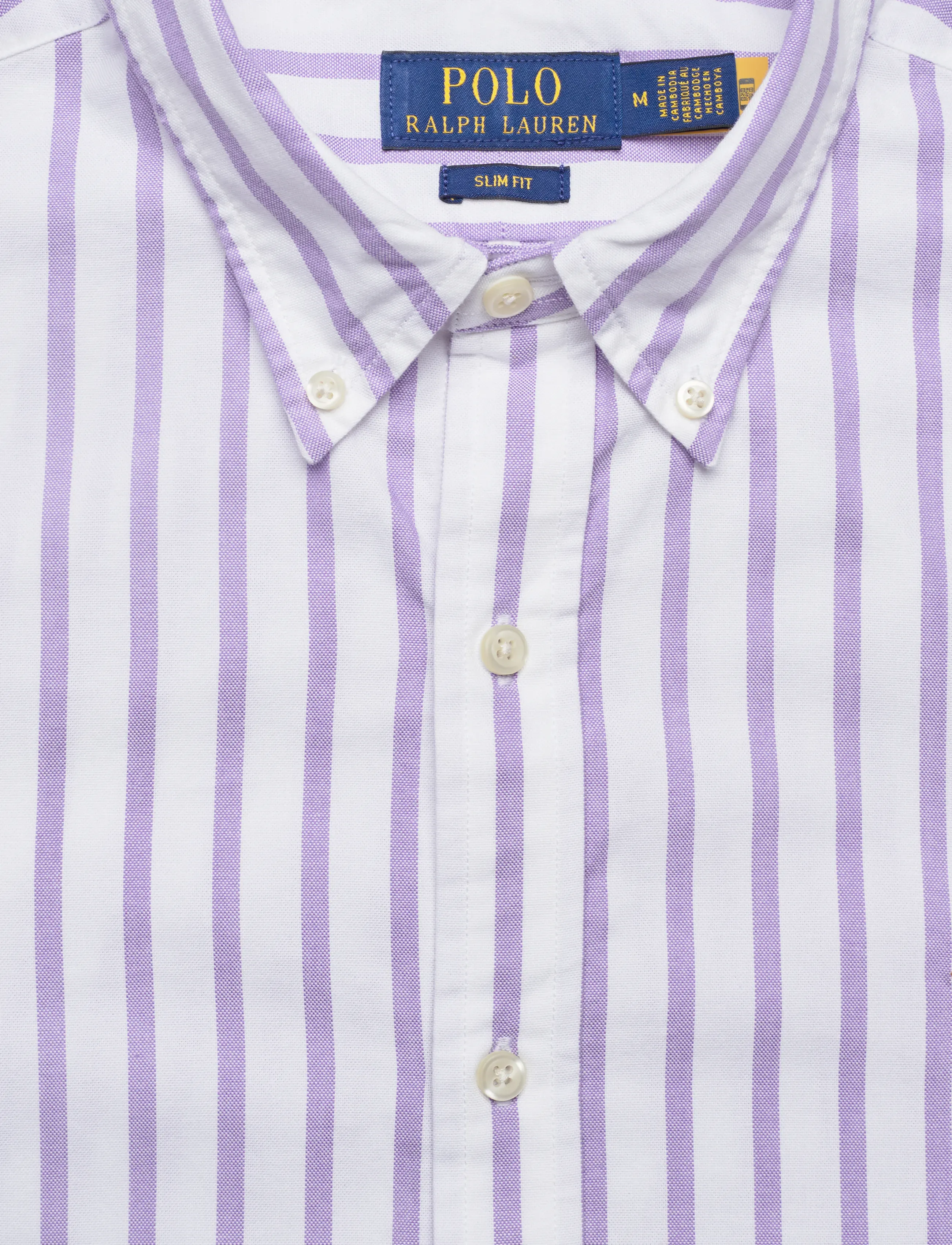Polo Ralph Lauren - 710B15652001 - stribede skjorter - 5149e thistle whi - 4