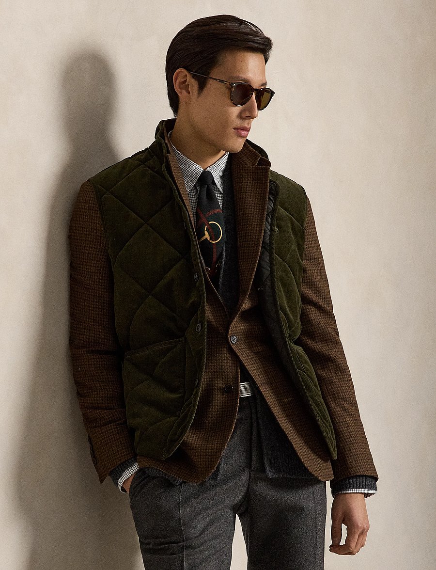 Polo Ralph Lauren - Quilted Corduroy Vest - veste - company olive - 0