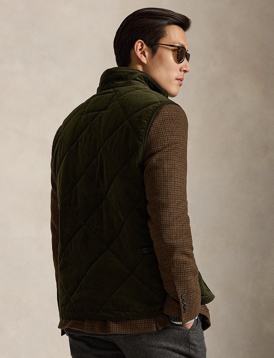 Polo Ralph Lauren - Quilted Corduroy Vest - veste - company olive - 3