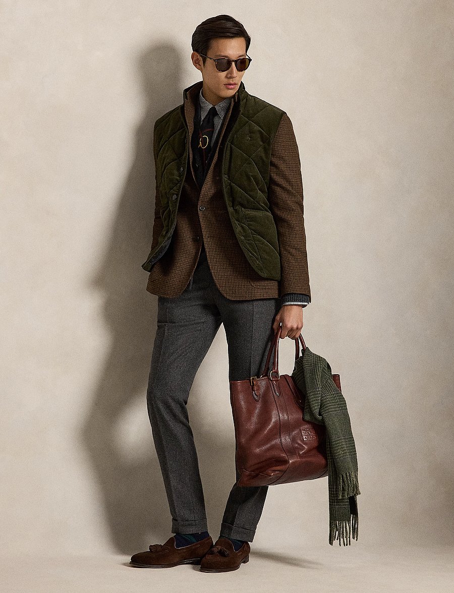 Polo Ralph Lauren - Quilted Corduroy Vest - veste - company olive - 4