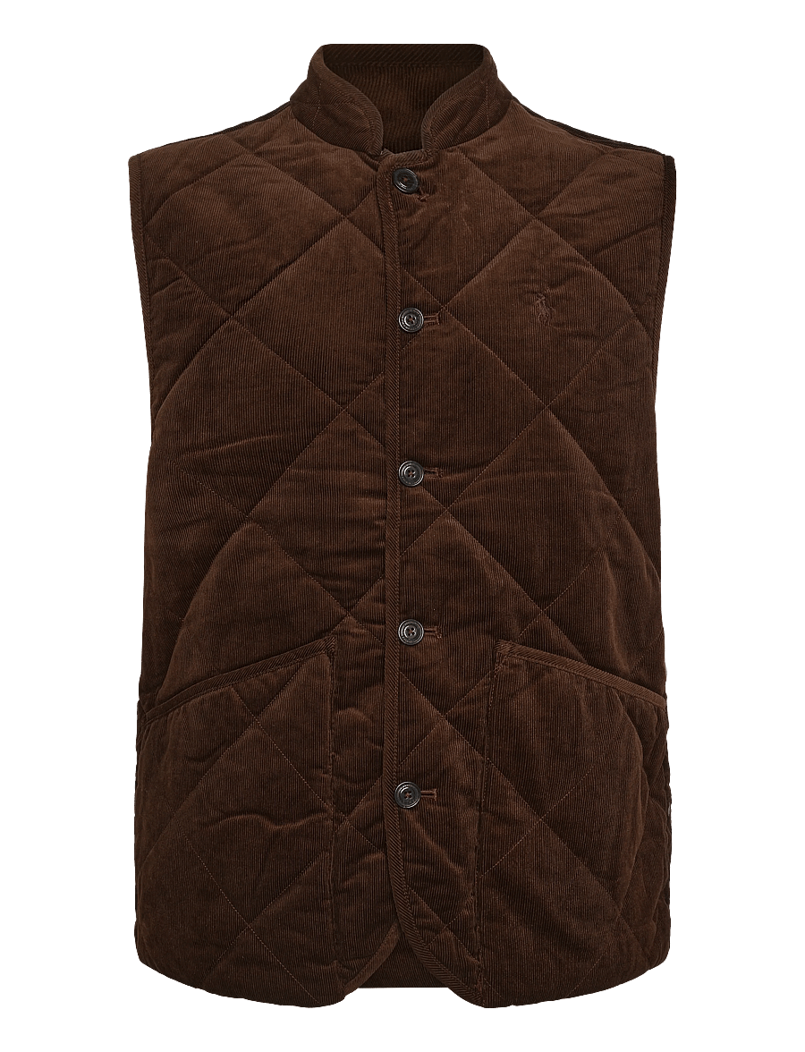 Polo Ralph Lauren - Quilted Corduroy Vest - västar - cooper brown - 1