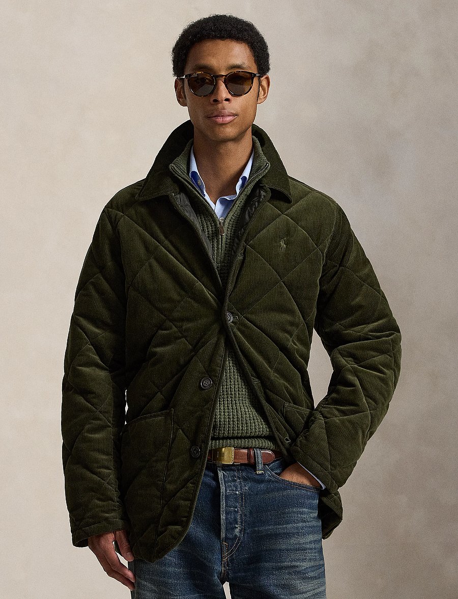 Polo Ralph Lauren - 16 WALE CORDUROY-WVN-COAT - quiltade jackor - company olive - 0