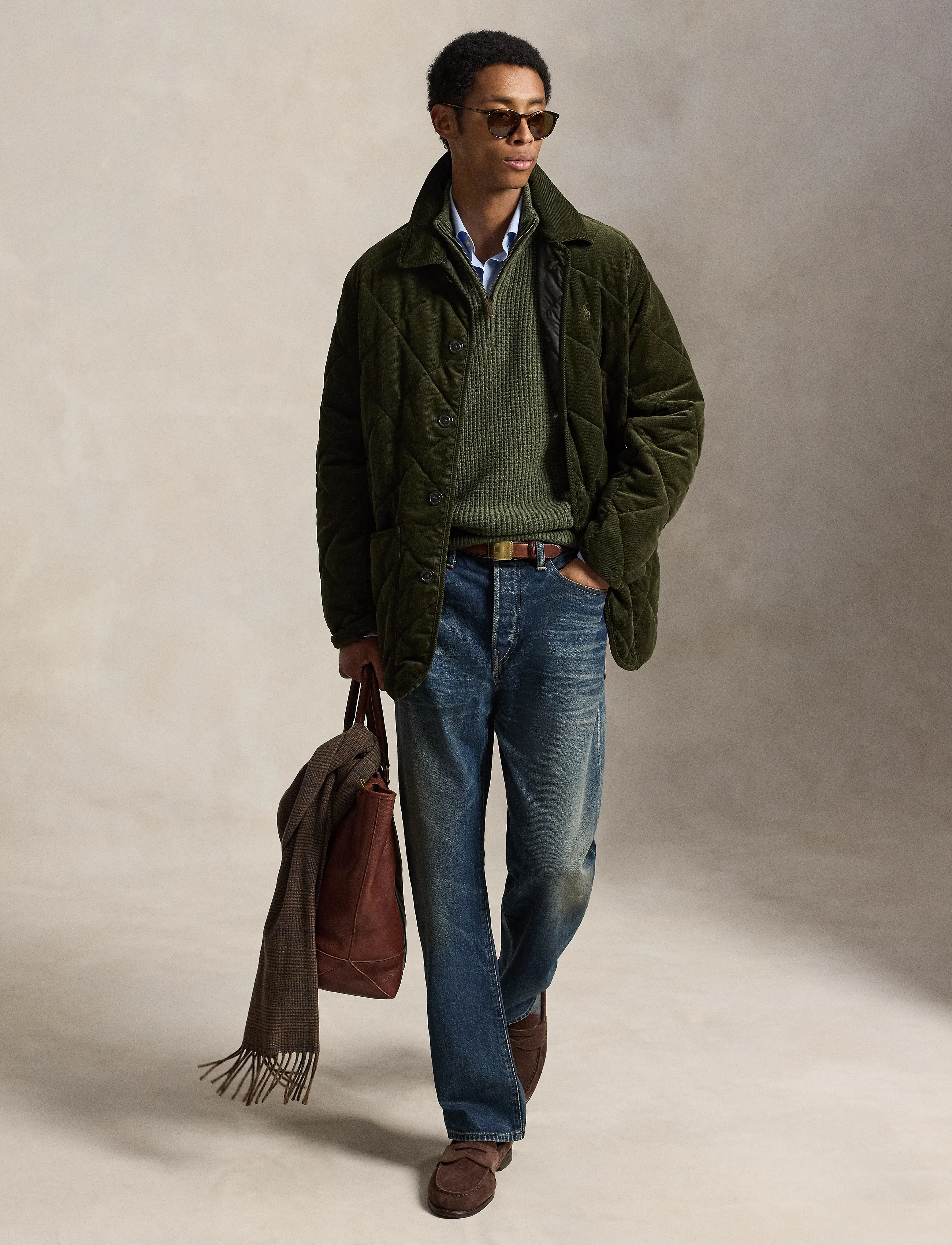 Polo Ralph Lauren - 16 WALE CORDUROY-WVN-COAT - quiltade jackor - company olive - 4