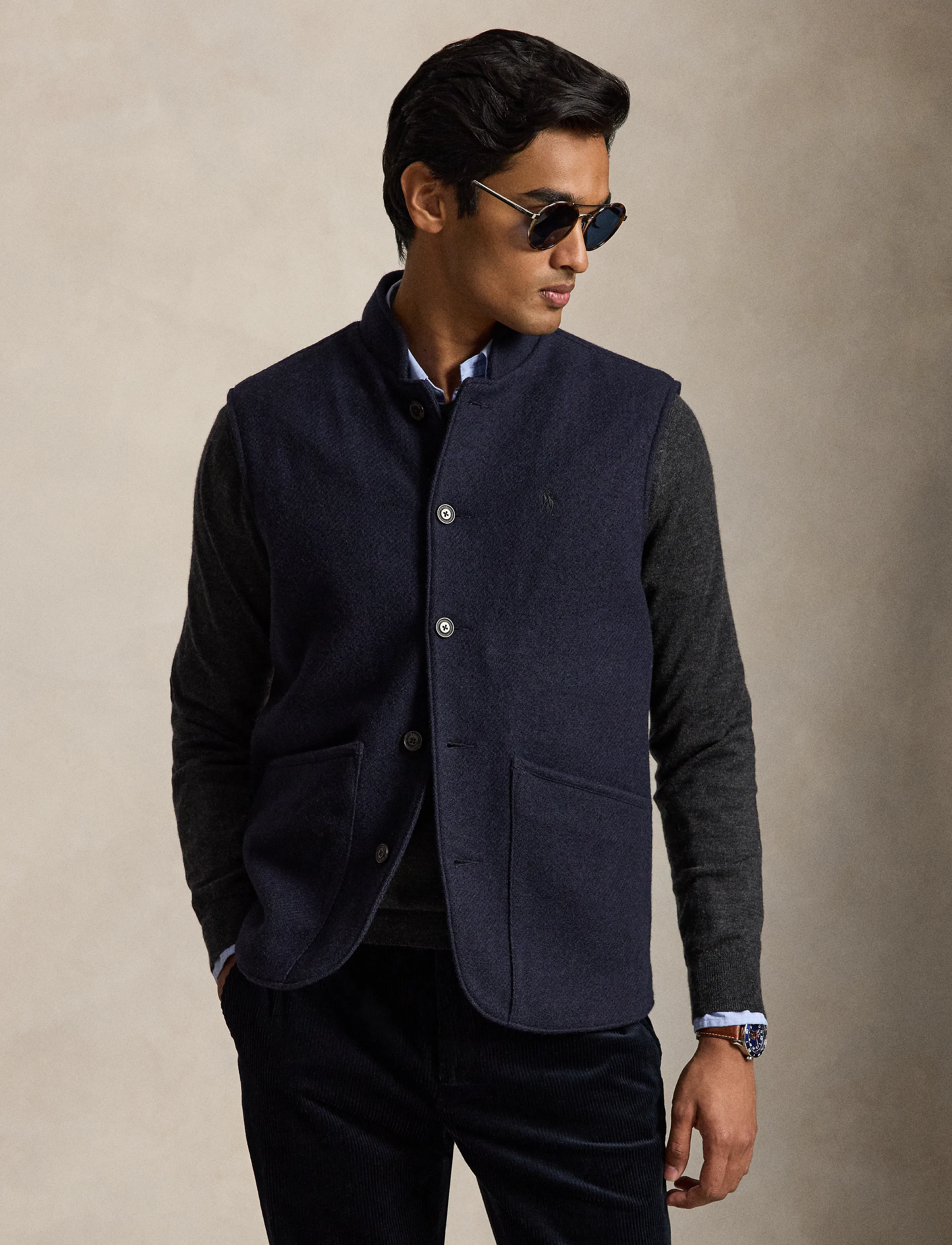 Polo Ralph Lauren - The Langdon Tweed Vest - collection navy - 4
