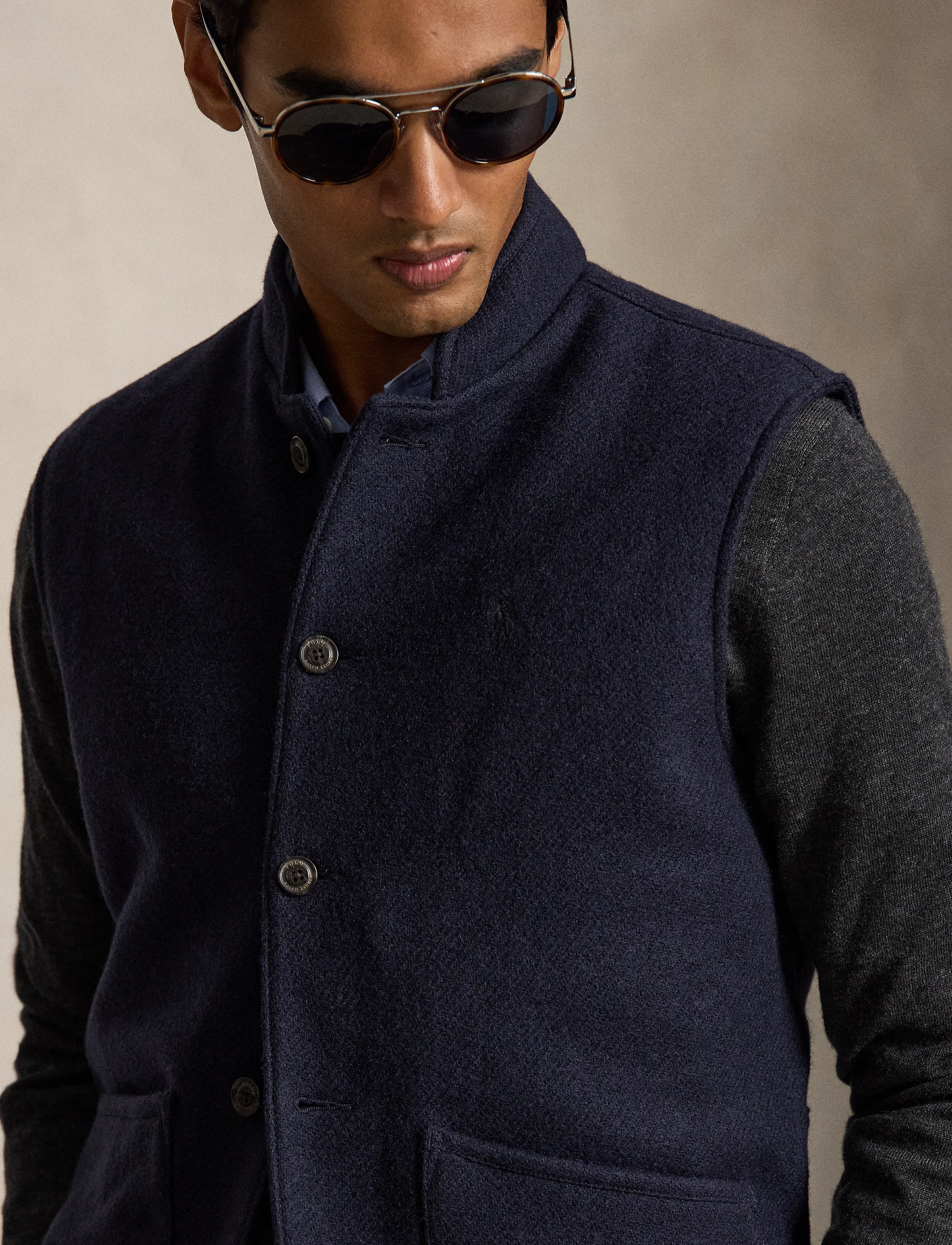Polo Ralph Lauren - The Langdon Tweed Vest - collection navy - 5