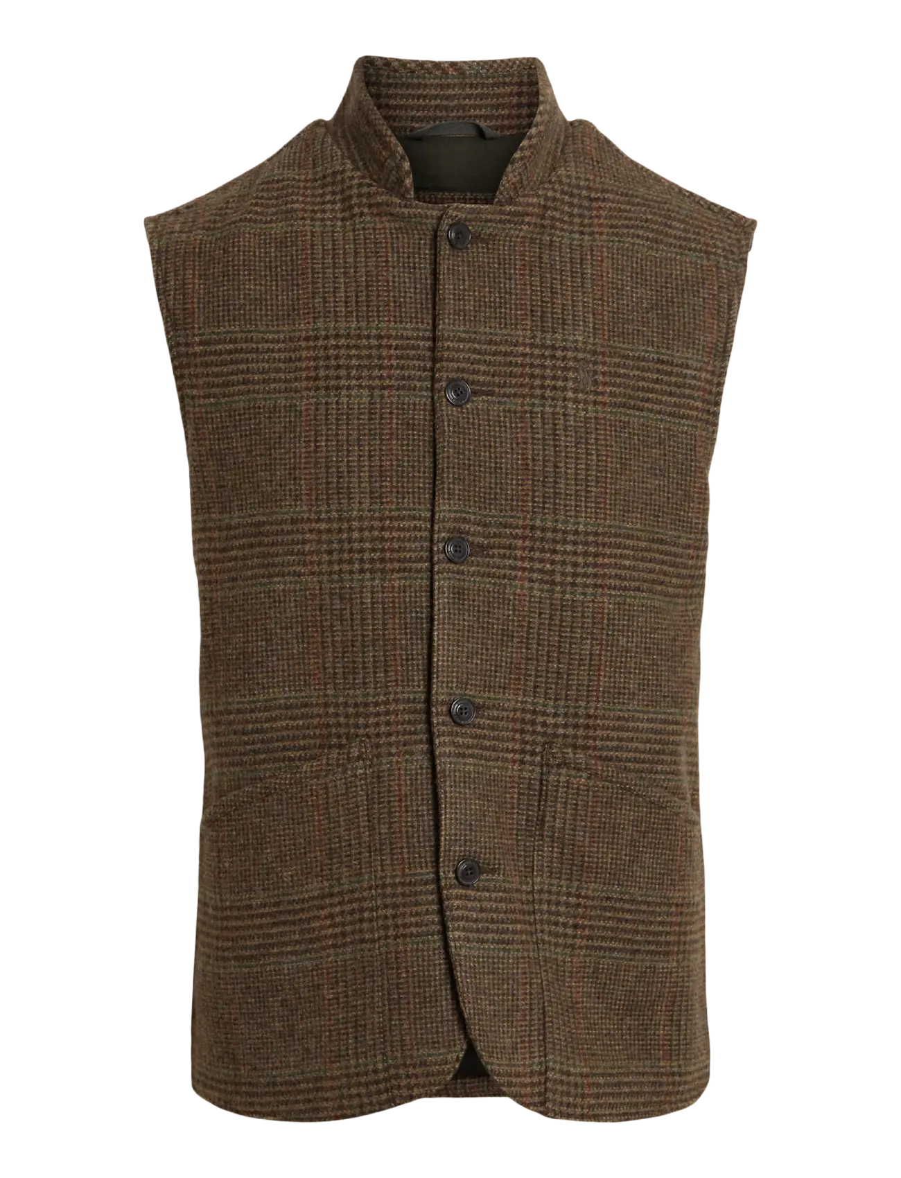 Polo Ralph Lauren The Langdon Plaid Tweed Vest - Westen - HERITAGE LODEN RU / khaki/green