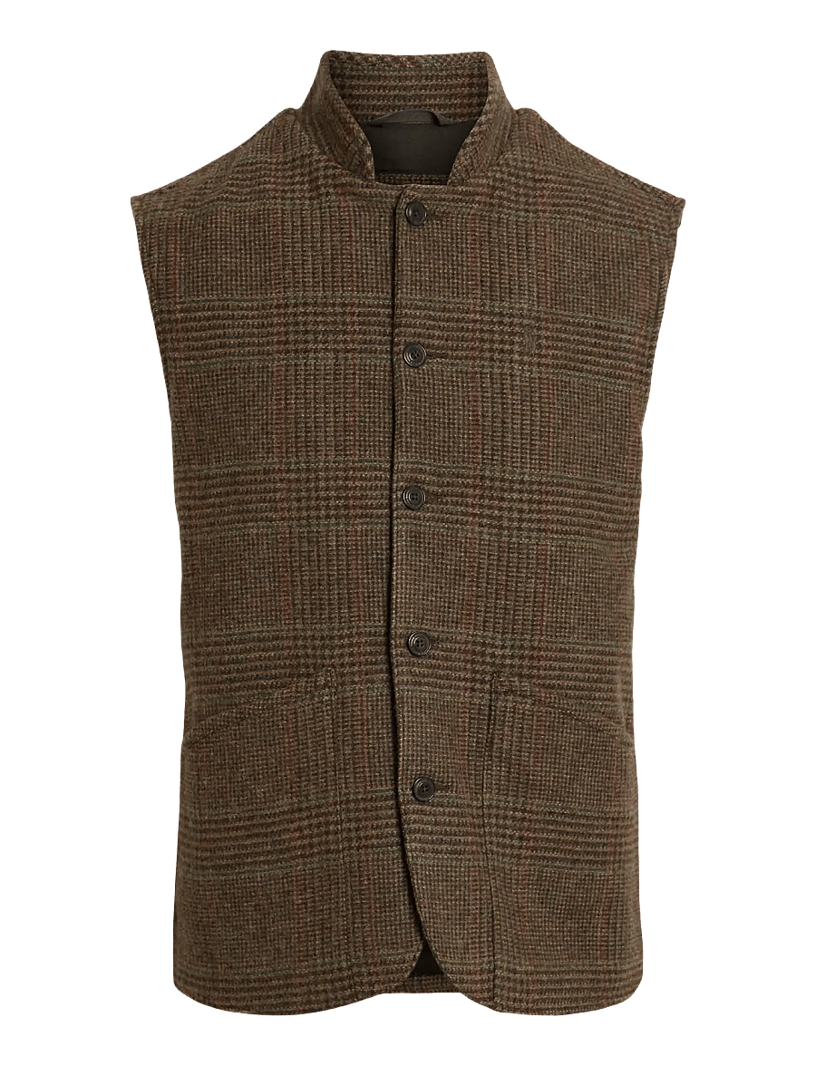 Polo Ralph Lauren - The Langdon Plaid Tweed Vest - westen - heritage loden ru - 0