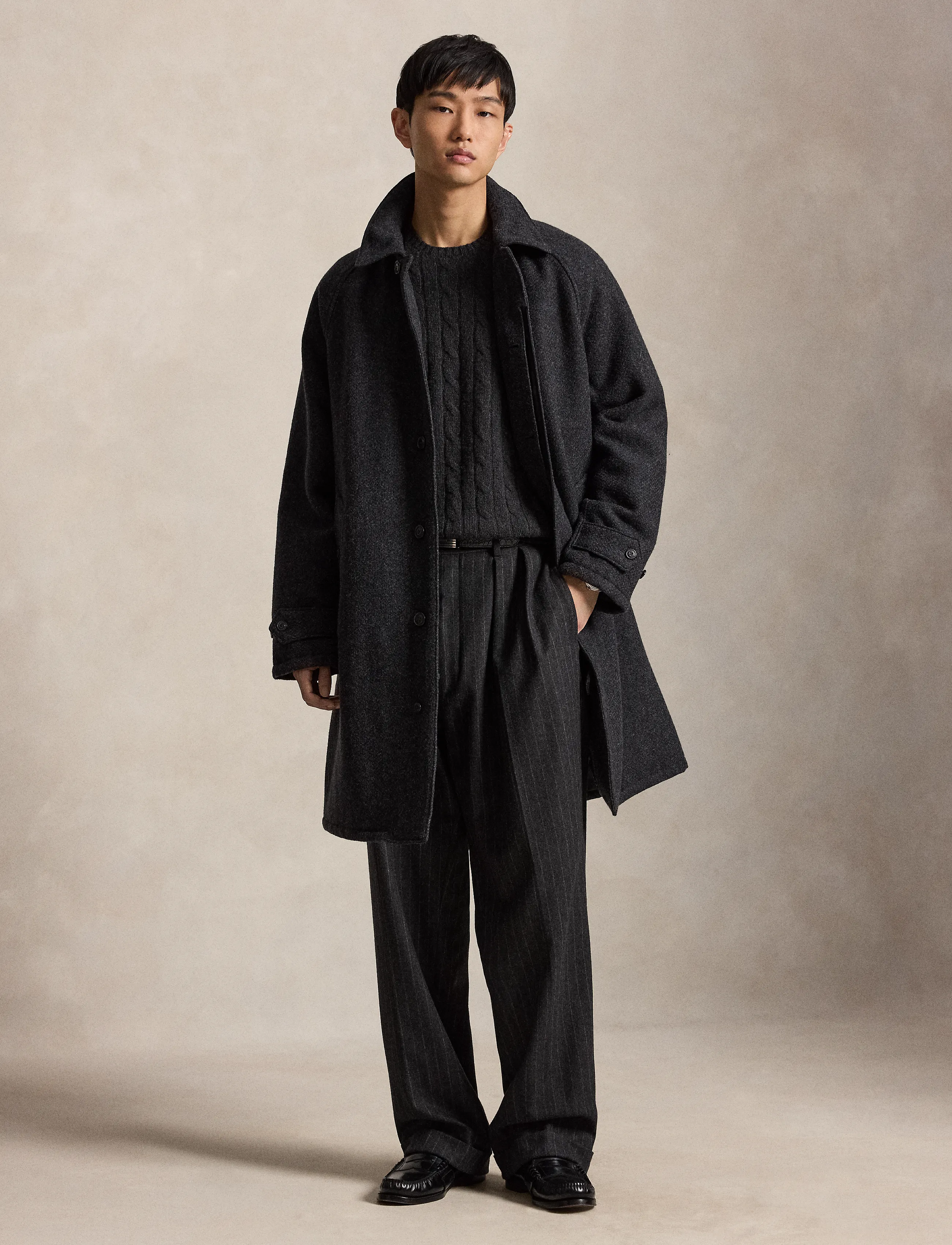 Polo Ralph Lauren The Langdon Tweed Walking Coat - Nach Stil kaufen - CHARCOAL / grey