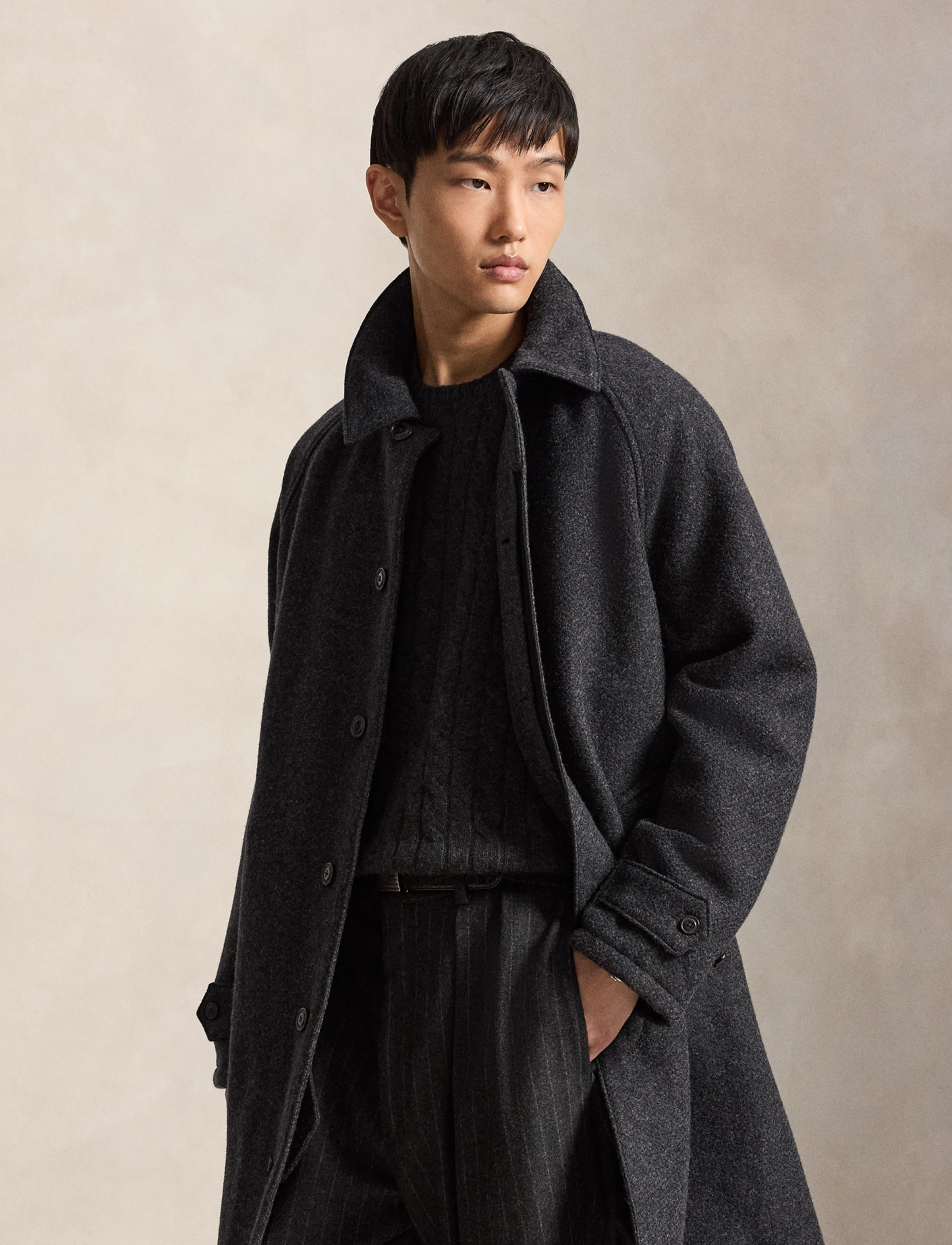 Polo Ralph Lauren - The Langdon Tweed Walking Coat - talvejoped - charcoal - 4