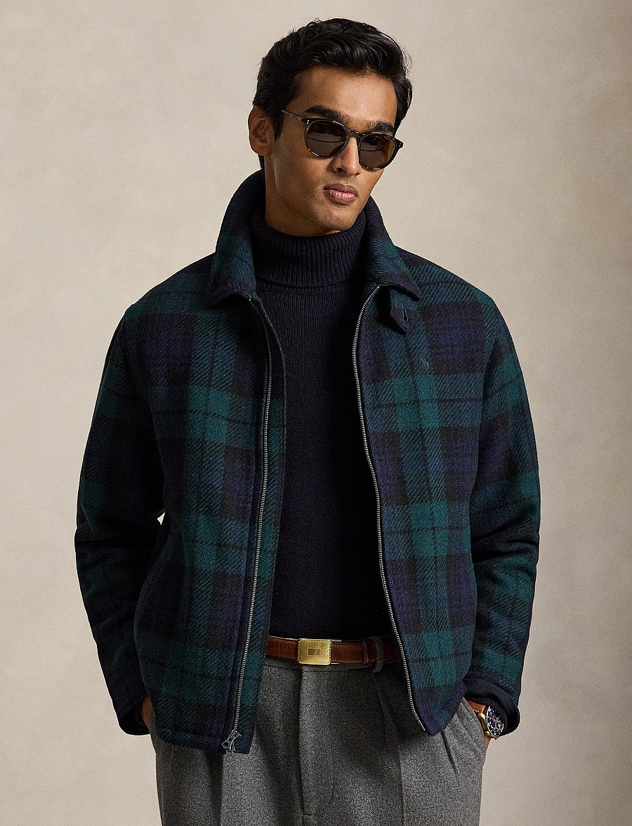Polo Ralph Lauren - The Langdon Plaid Tweed Jacket - wolljacken - blackwatch tartan - 0