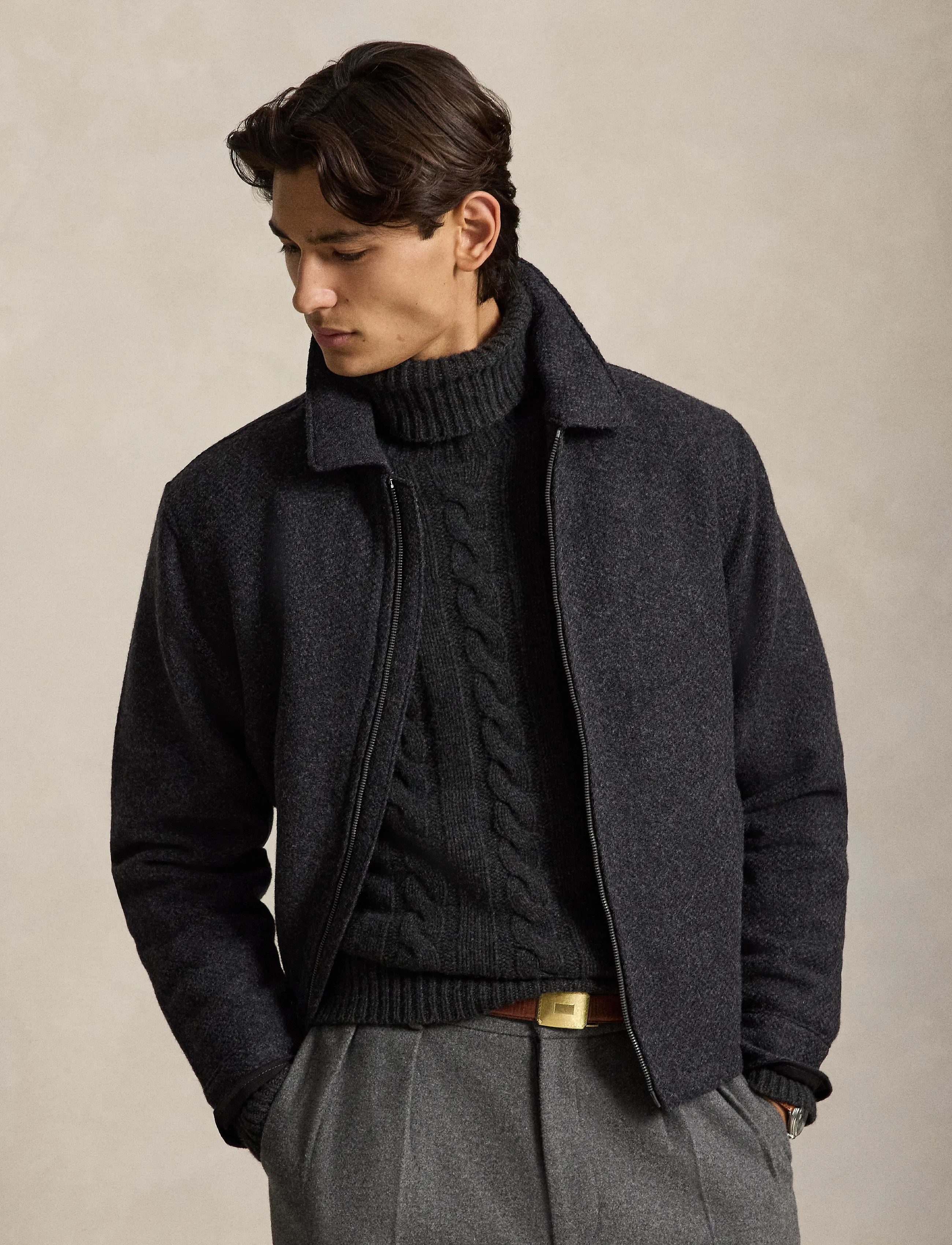 Polo Ralph Lauren The Langdon Tweed Jacket - Ytterkläder - CHARCOAL / grey