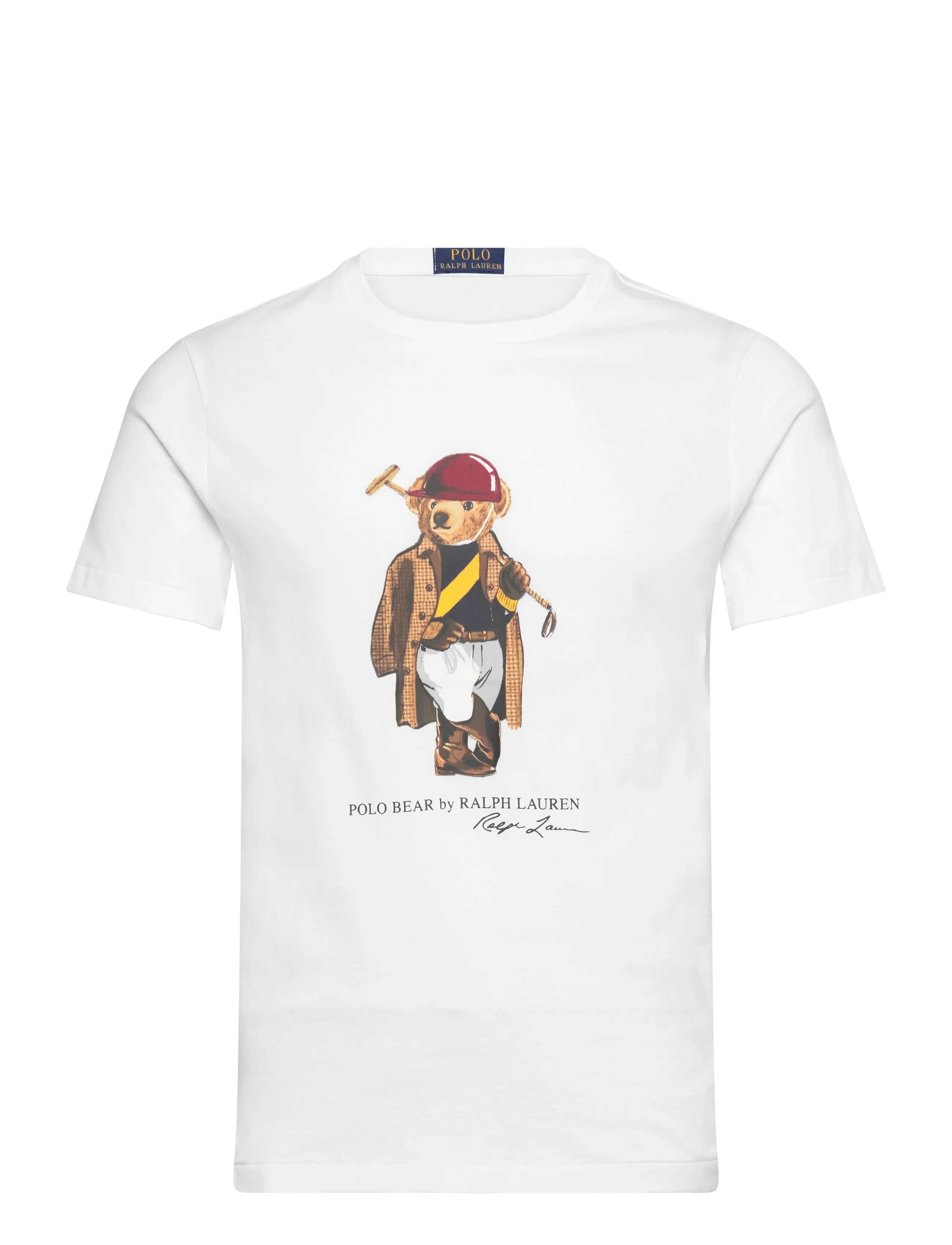 Custom Slim Fit Polo Bear T-Shirt - WHITE-SOCIETY BEA