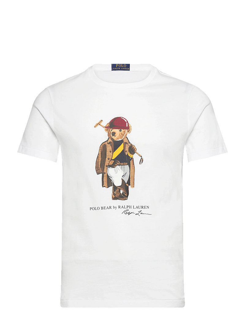 Polo Ralph Lauren - Custom Slim Fit Polo Bear T-Shirt - kortärmade t-shirts - white-society bea - 0
