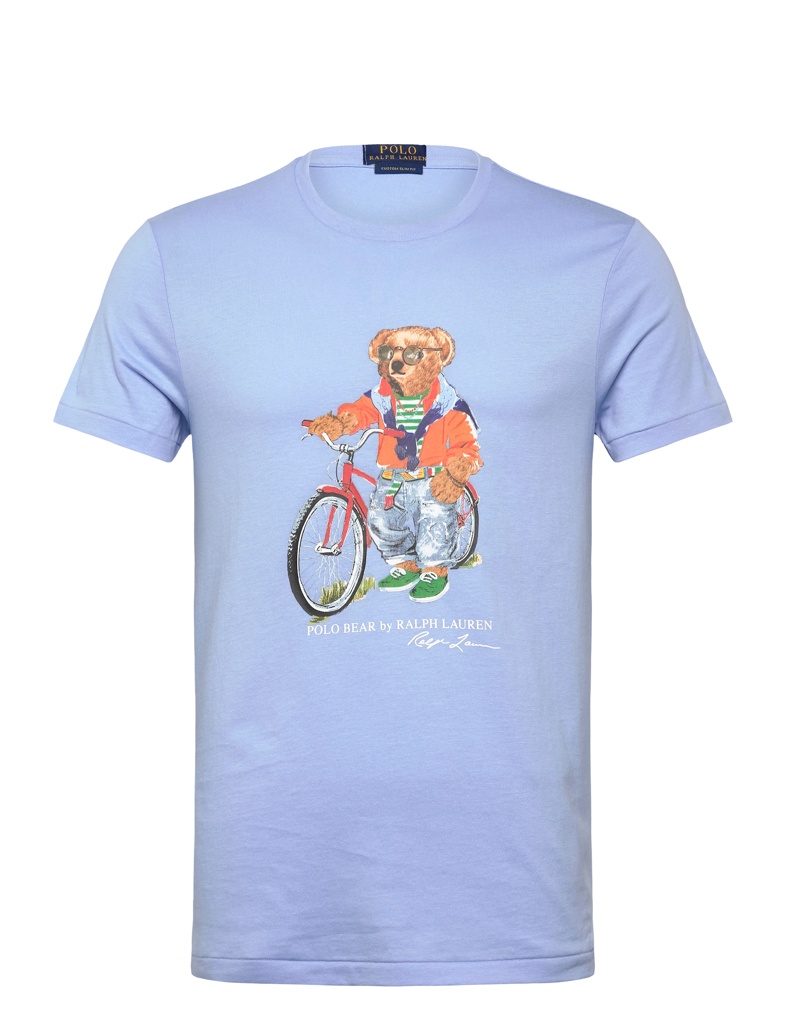 Polo Ralph Lauren 26/1 Jersey-Knt-T-Shirt, Mænd, Polo Bear Grafik T-Shirt, Blå, Str: XXL