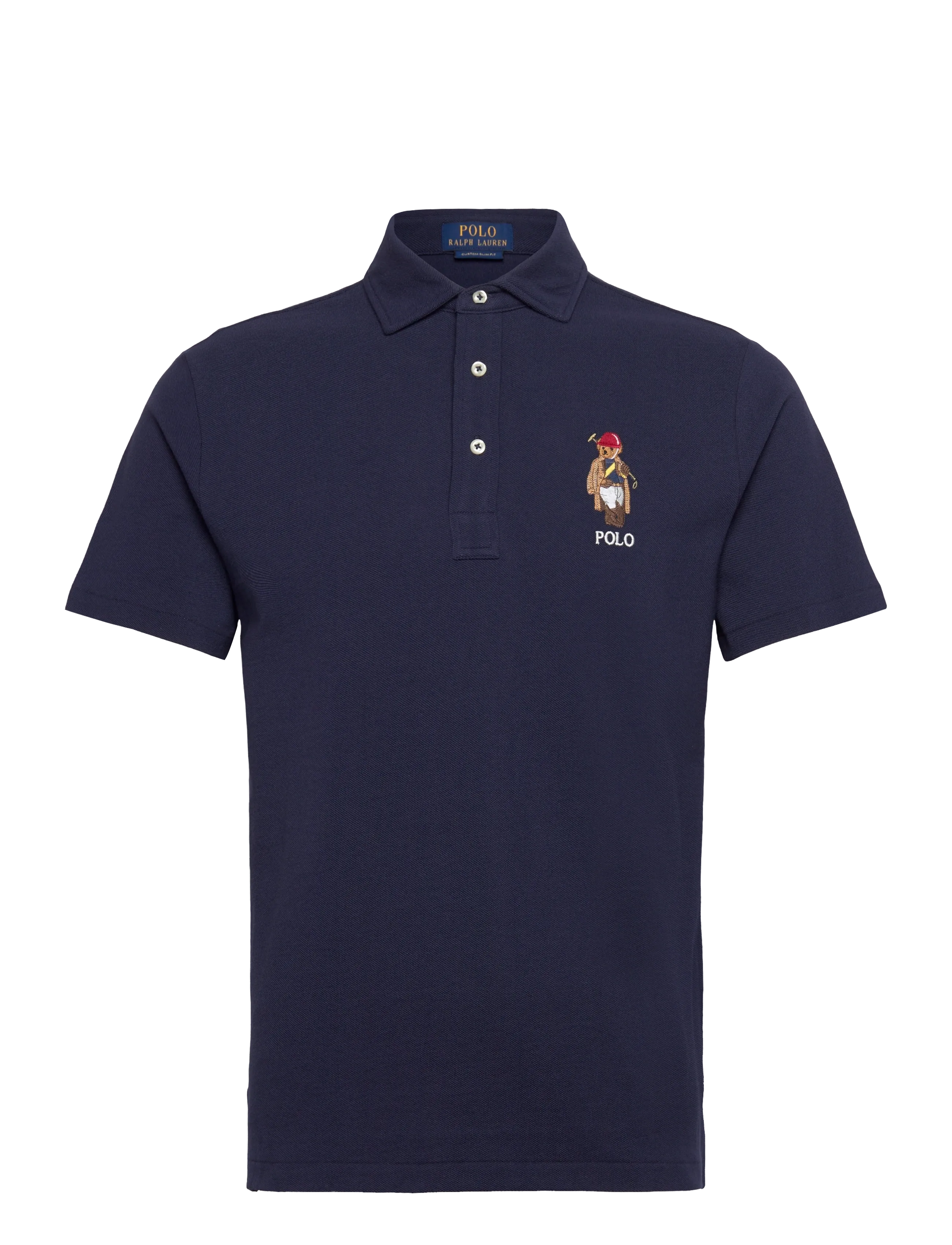 Custom Slim Fit Polo Bear Mesh Polo - NEWPORT NAVY-SOCI