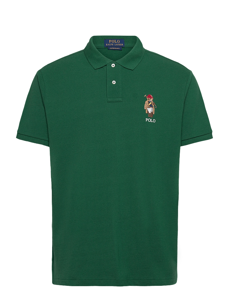 Polo Ralph Lauren - Custom Slim Fit Polo Bear Mesh Polo - kortärmade pikéer - new forest-societ - 0