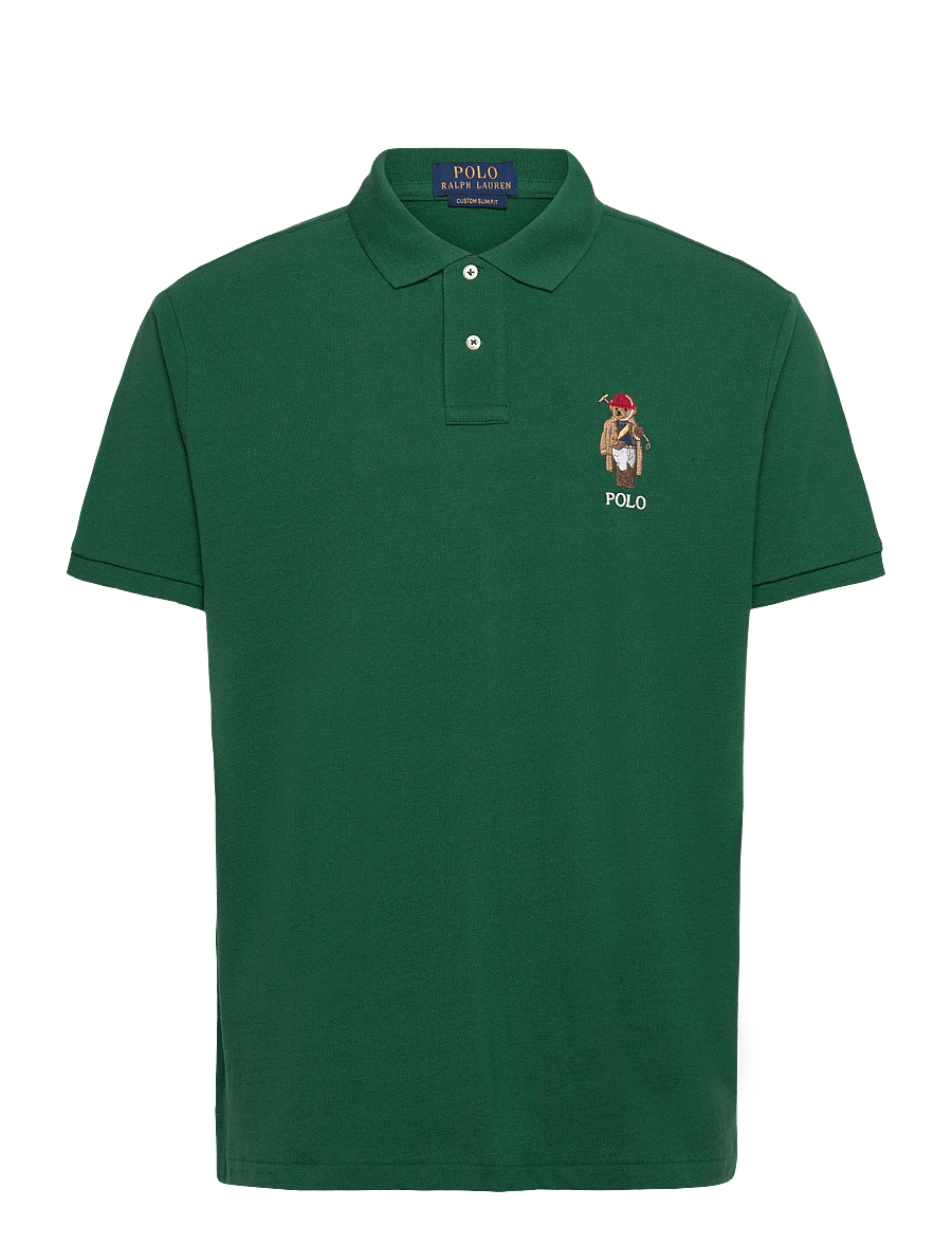 Polo Ralph Lauren - Custom Slim Fit Polo Bear Mesh Polo - kurzärmelig - new forest-societ - 0
