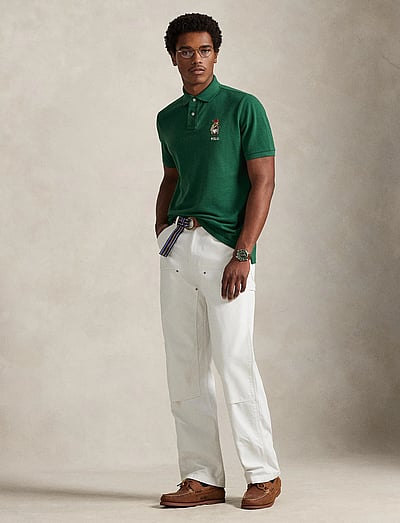 Custom Slim Fit Polo Bear Mesh Polo - KortæRmede