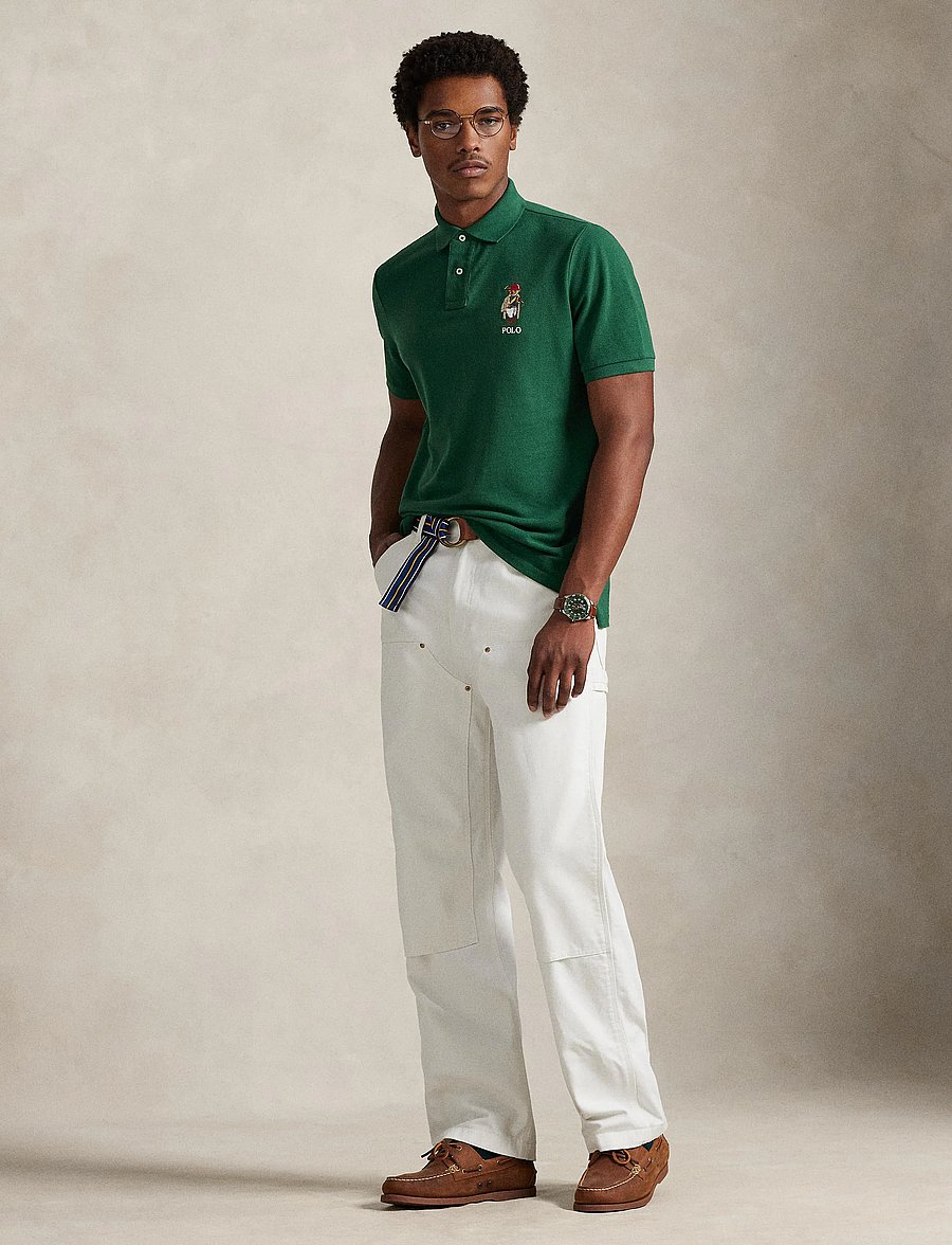 Polo Ralph Lauren - Custom Slim Fit Polo Bear Mesh Polo - kurzärmelig - new forest-societ - 0