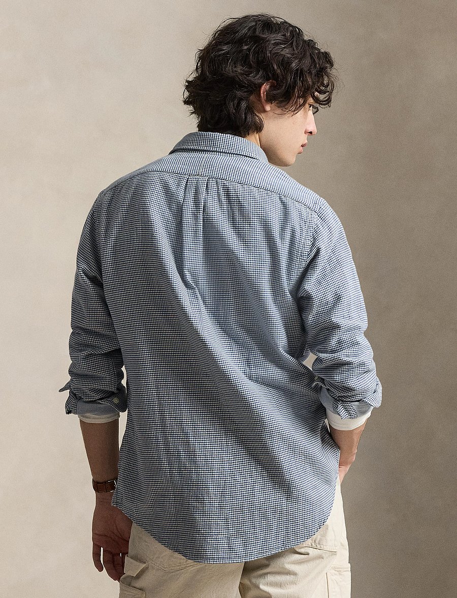 Polo Ralph Lauren - Custom Fit Double-Faced Oxford Shirt - oxford skjorter - 7204 blue cream - 5