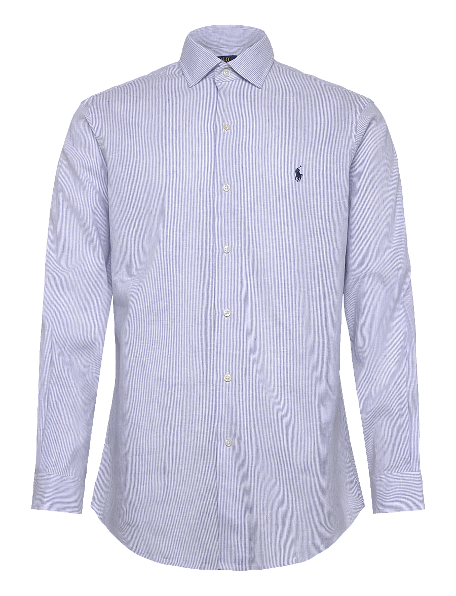 Polo Ralph Lauren - STRETCH LINEN-WVN-SHIRT - stribede skjorter - 7114 cabana blue - 1