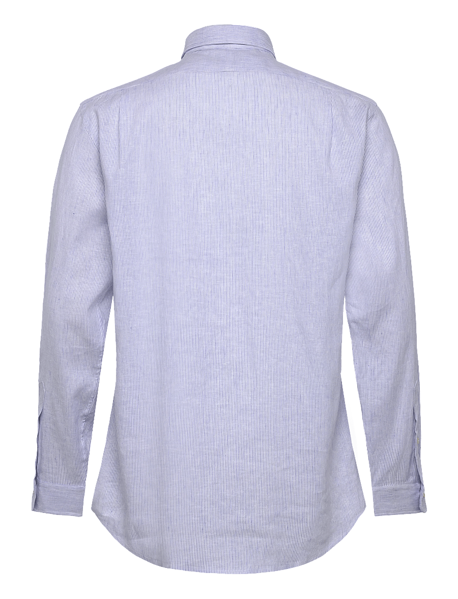 Polo Ralph Lauren - STRETCH LINEN-WVN-SHIRT - stribede skjorter - 7114 cabana blue - 2