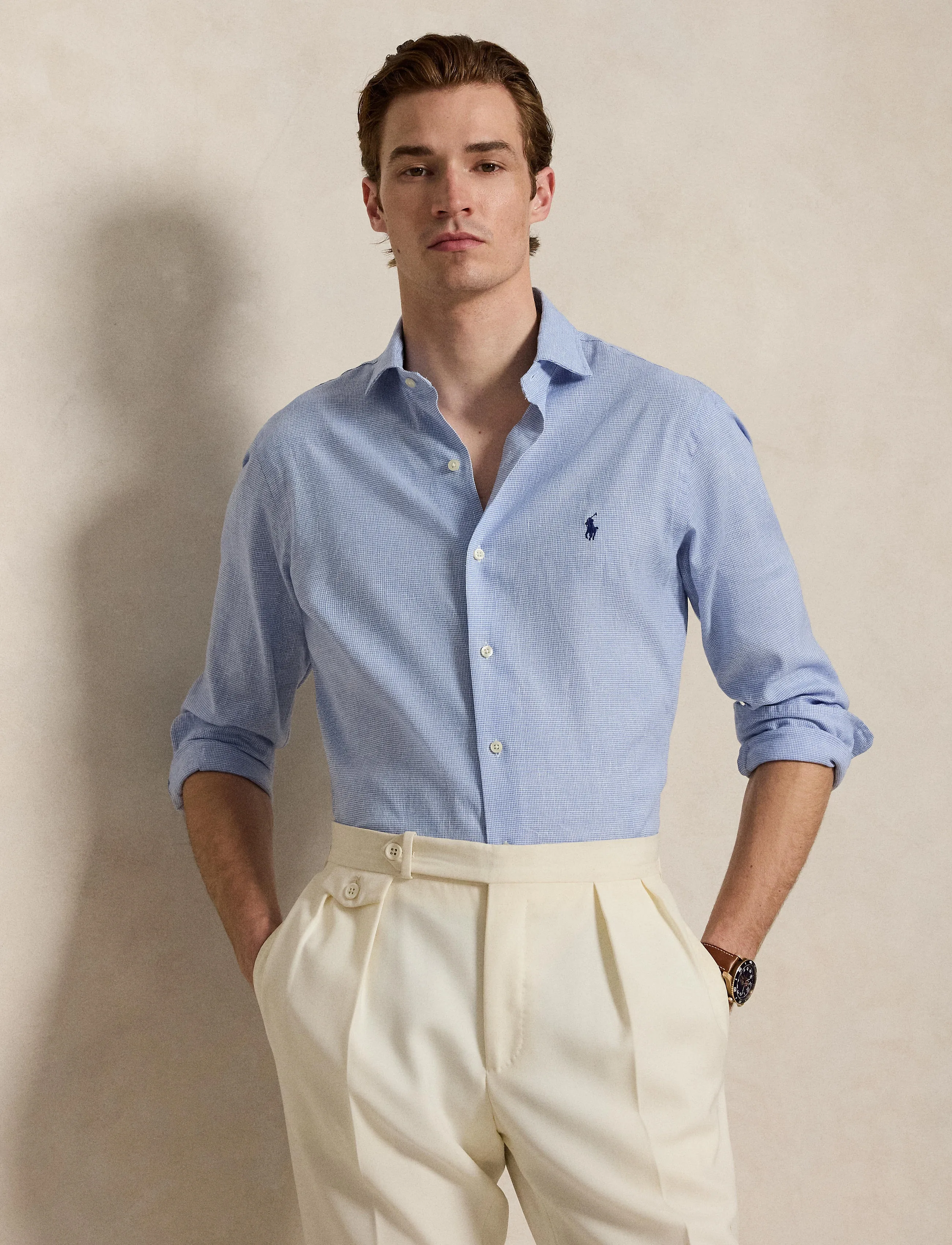 Polo Ralph Lauren - STRETCH LINEN-WVN-SHIRT - oxford skjorter - 7113 cabana blue - 3