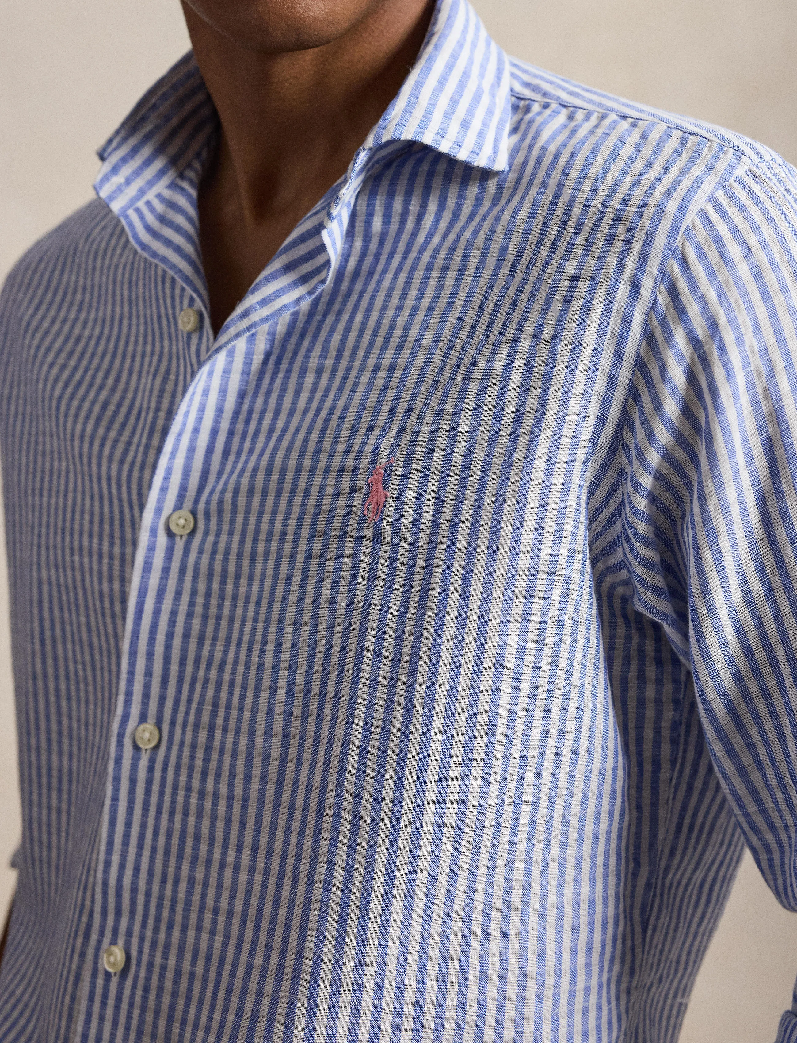 Polo Ralph Lauren - 710B16700004 - stribede skjorter - 7232a blue white - 4