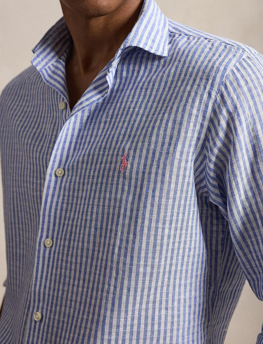 Polo Ralph Lauren - 710B16700004 - stribede skjorter - 7232a blue white - 4