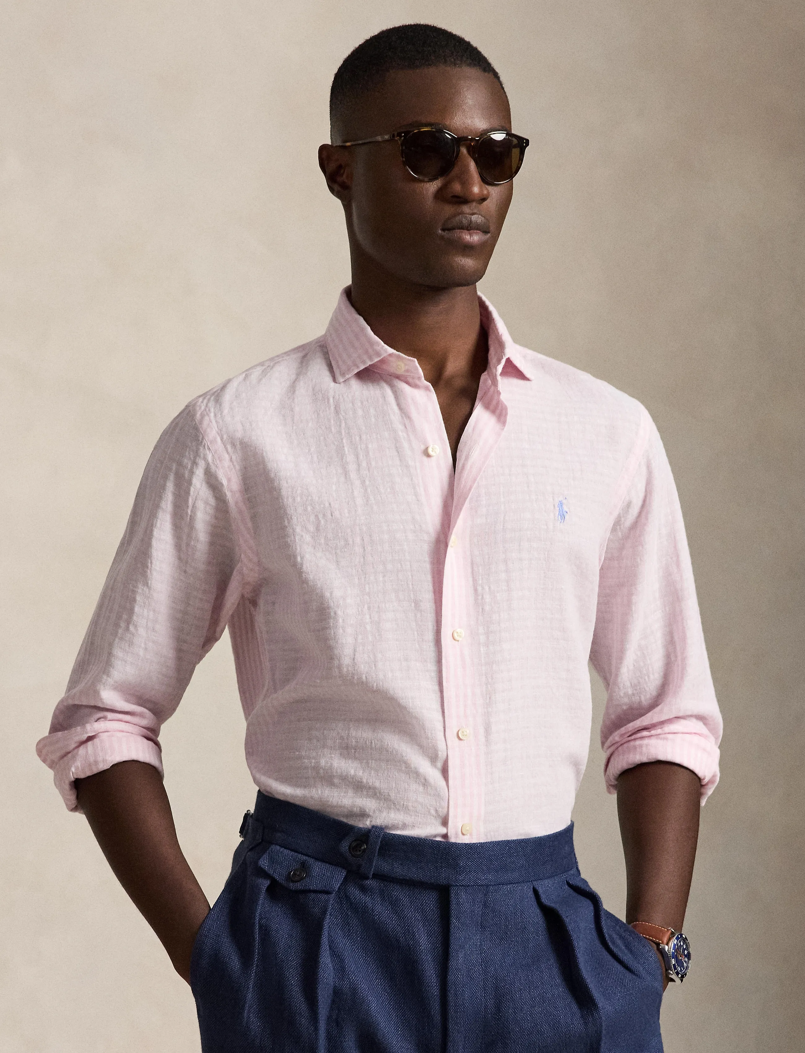 Polo Ralph Lauren - 710B16700004 - stribede skjorter - 7232b pink white - 3