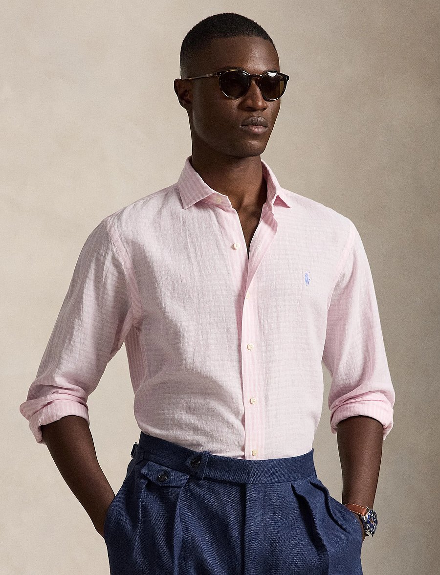 Polo Ralph Lauren - 710B16700004 - stribede skjorter - 7232b pink white - 3