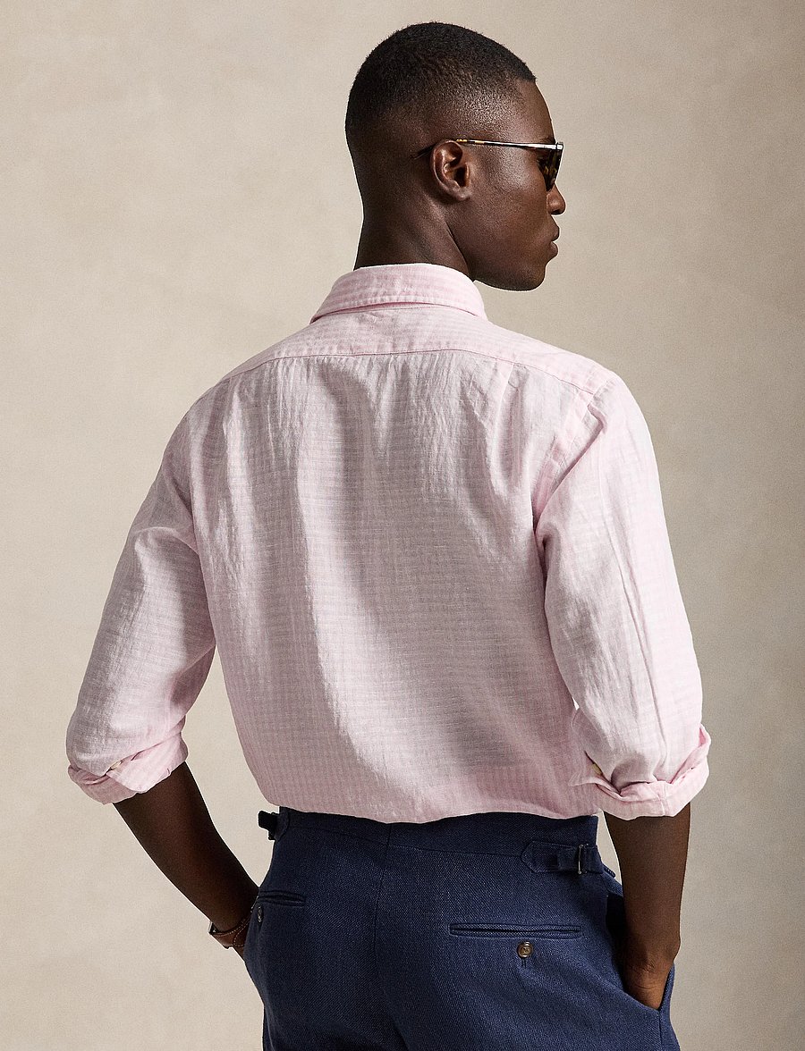 Polo Ralph Lauren - 710B16700004 - stribede skjorter - 7232b pink white - 5