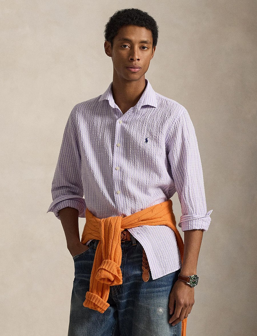 Polo Ralph Lauren - 710B16700004 - stribede skjorter - 7232c lavender wh - 3