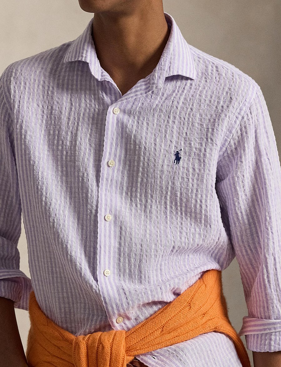 Polo Ralph Lauren - 710B16700004 - stribede skjorter - 7232c lavender wh - 4