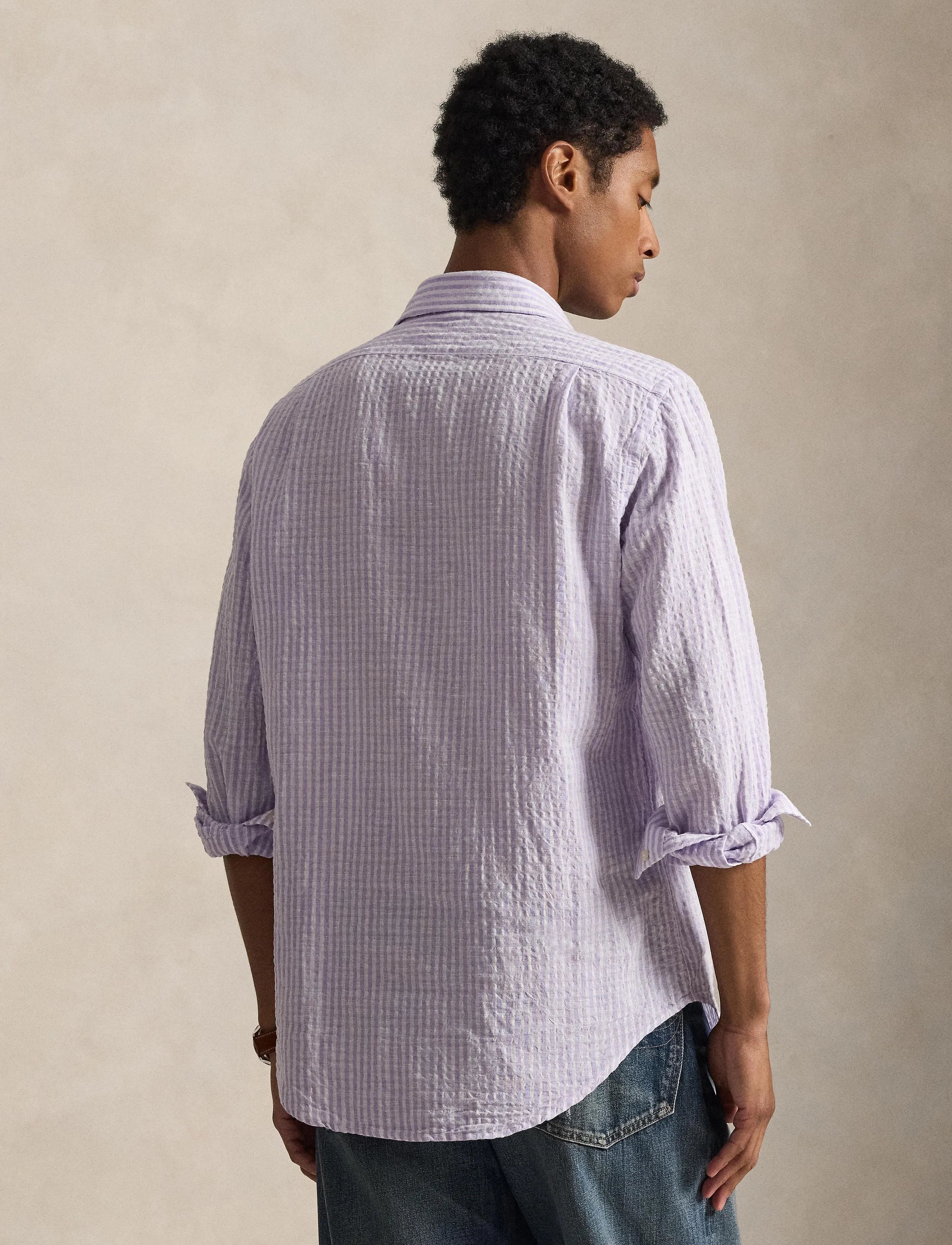 Polo Ralph Lauren - 710B16700004 - stribede skjorter - 7232c lavender wh - 5