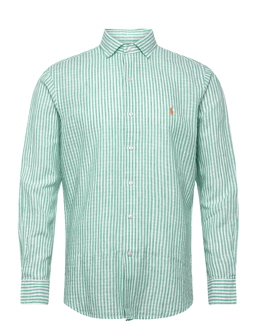 Polo Ralph Lauren - 710B16700004 - stribede skjorter - 7232d green white - 1
