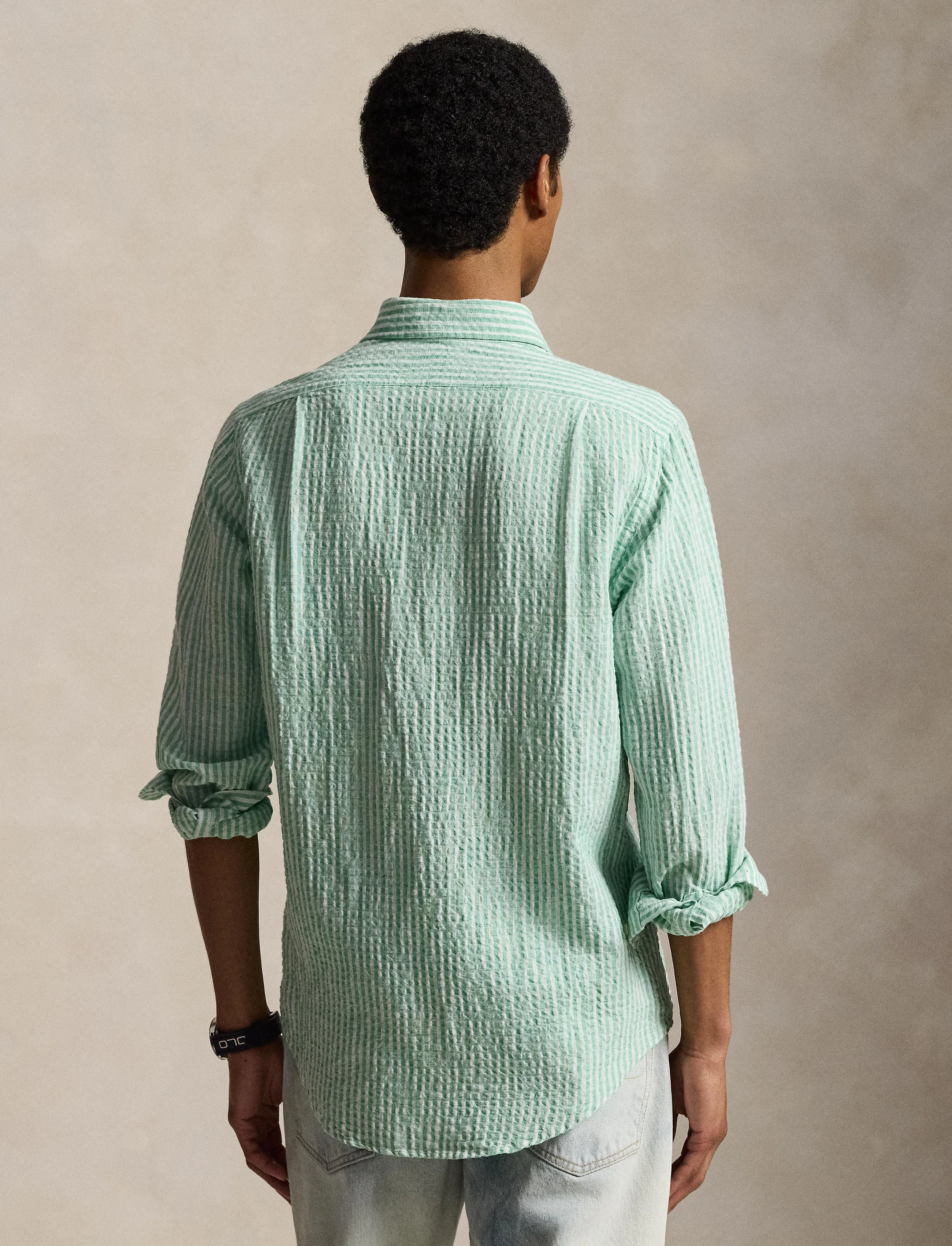 Polo Ralph Lauren - 710B16700004 - stribede skjorter - 7232d green white - 3