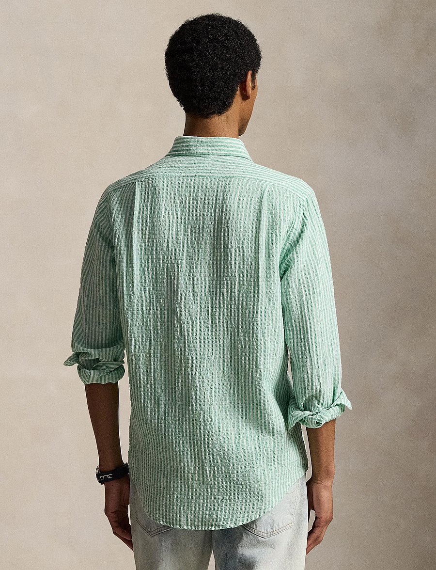Polo Ralph Lauren - 710B16700004 - stribede skjorter - 7232d green white - 3