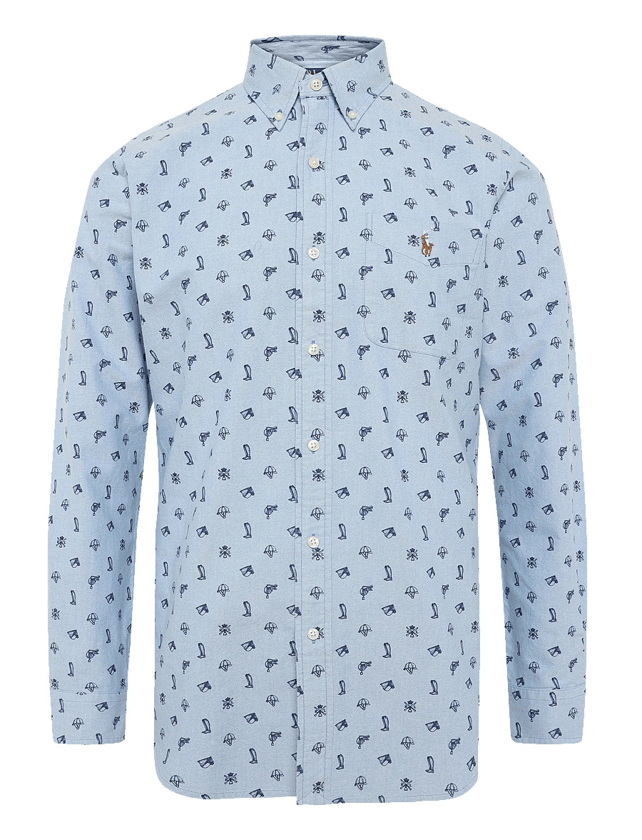 Polo Ralph Lauren - CLASSIC OXFORD-WVN-SHIRT - gemusterte hemden - 7124 equine herit - 0