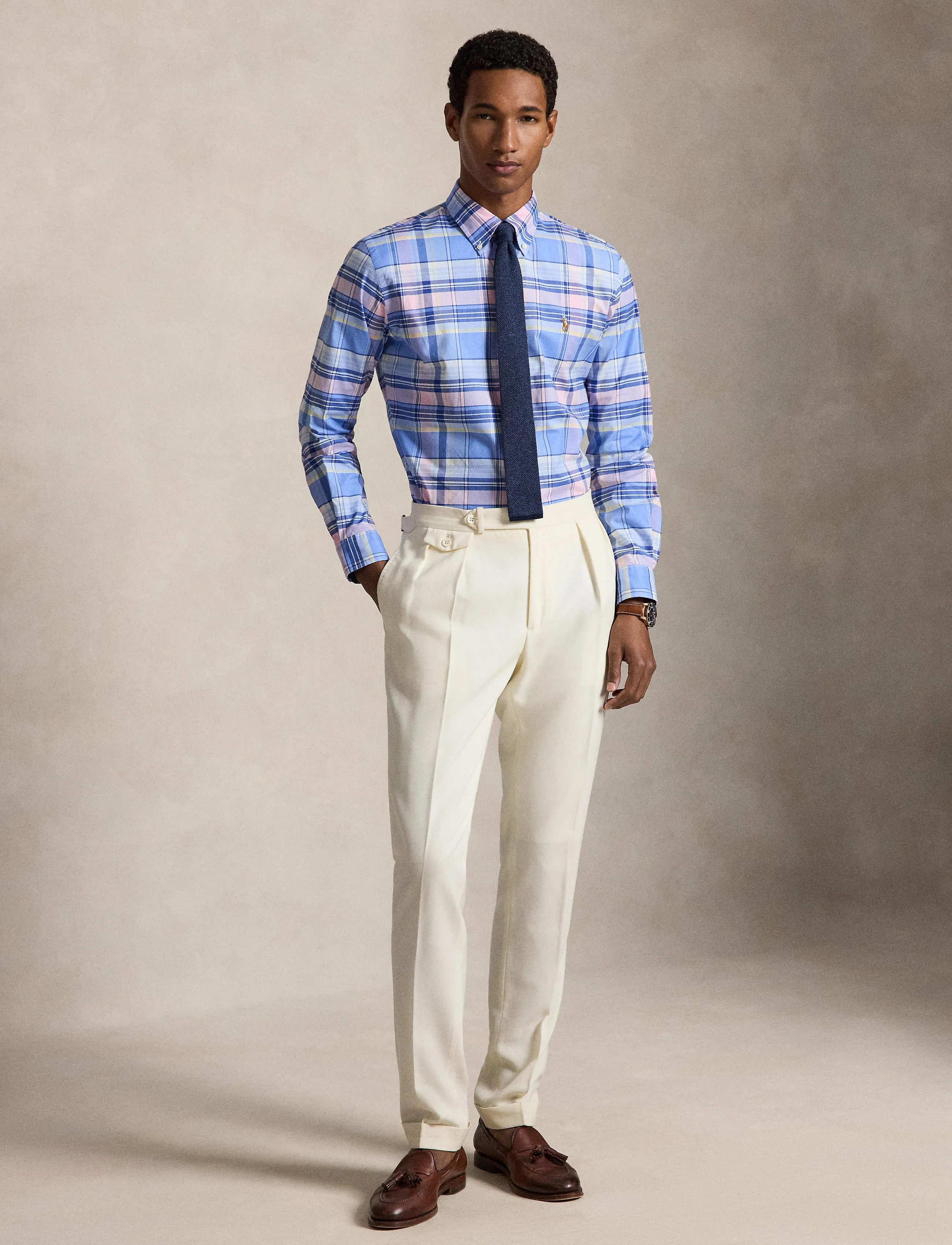 Polo Ralph Lauren PINPOINT OXFORD-WVN-SHIRT - Hemden - 7107A BLUE PINK M / multi