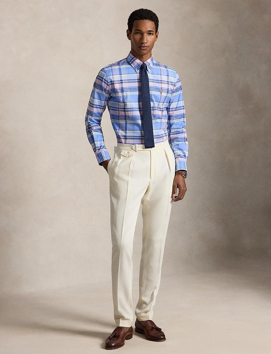 Polo Ralph Lauren - PINPOINT OXFORD-WVN-SHIRT - ternede skjorter - 7107a blue pink m - 0