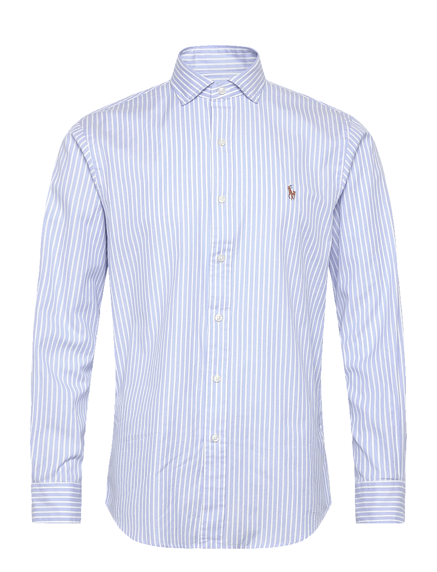 Polo Ralph Lauren - Custom Fit Striped Stretch Oxford Shirt - stribede skjorter - 7106a blue white - 1