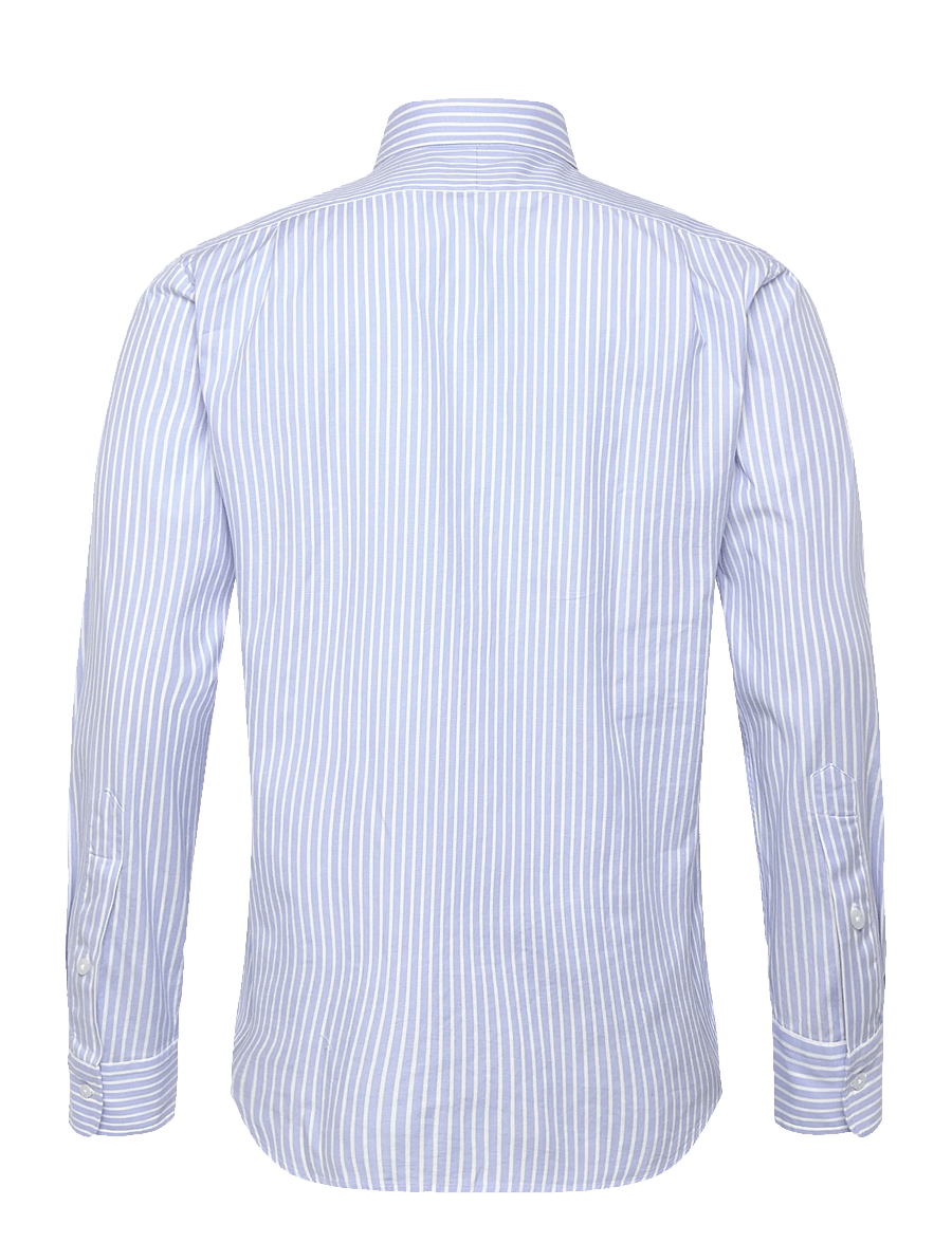 Polo Ralph Lauren - Custom Fit Striped Stretch Oxford Shirt - stribede skjorter - 7106a blue white - 2